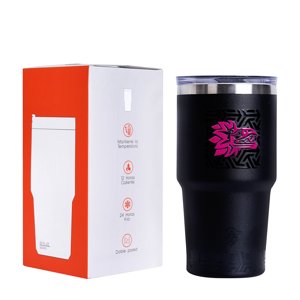 Termo Quetzalcóatl 600ml Doble Pared, Libre de BPA