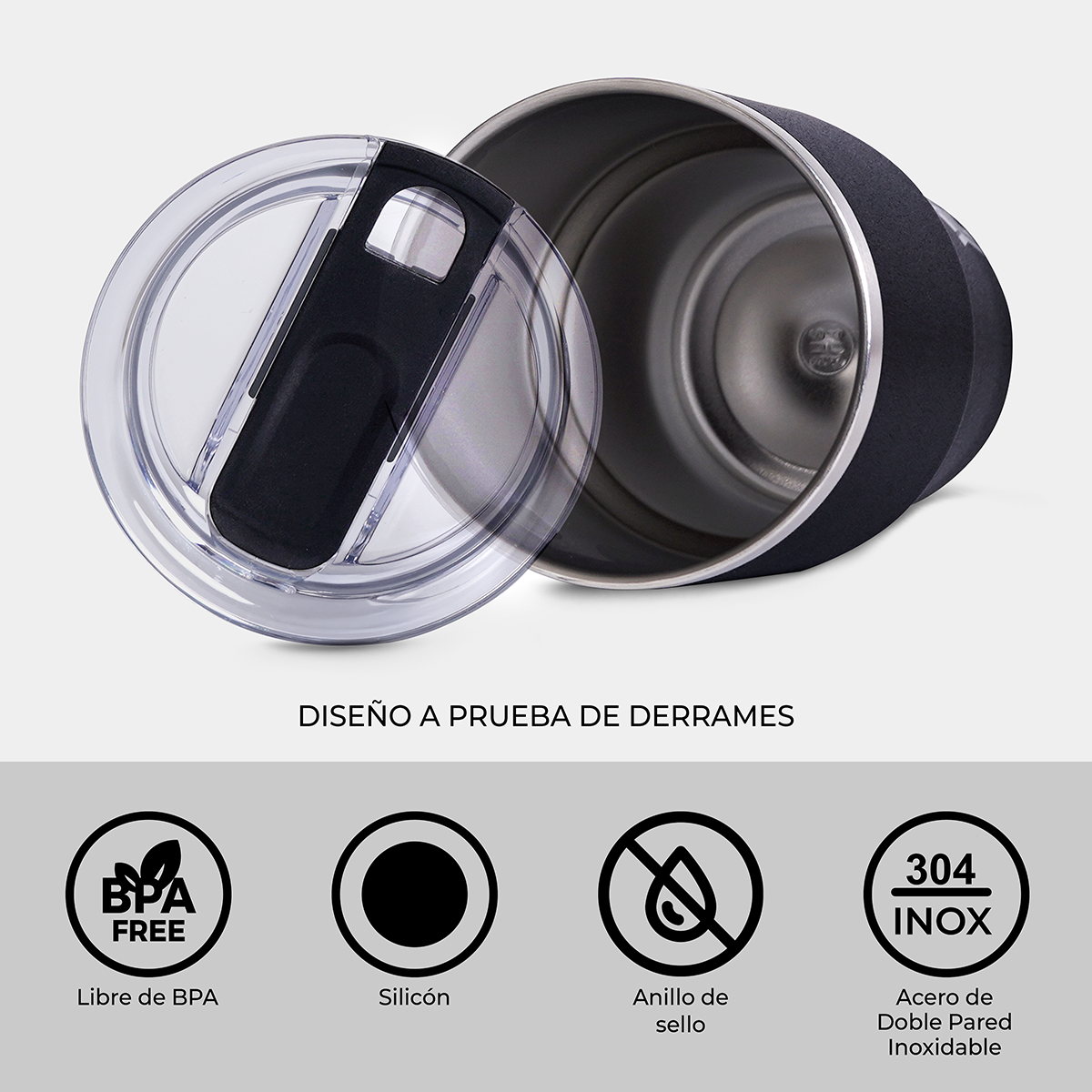 Termo Quetzalcóatl 600ml Doble Pared, Libre de BPA