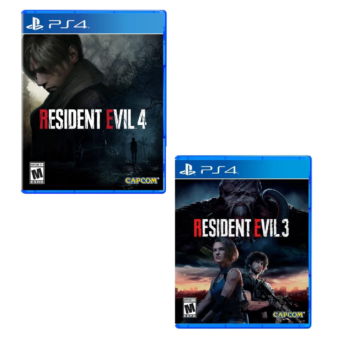 PS4 Juego Resident Evil 3 +  Ps4 Juego Resident Evil 4 Remake (Americano)