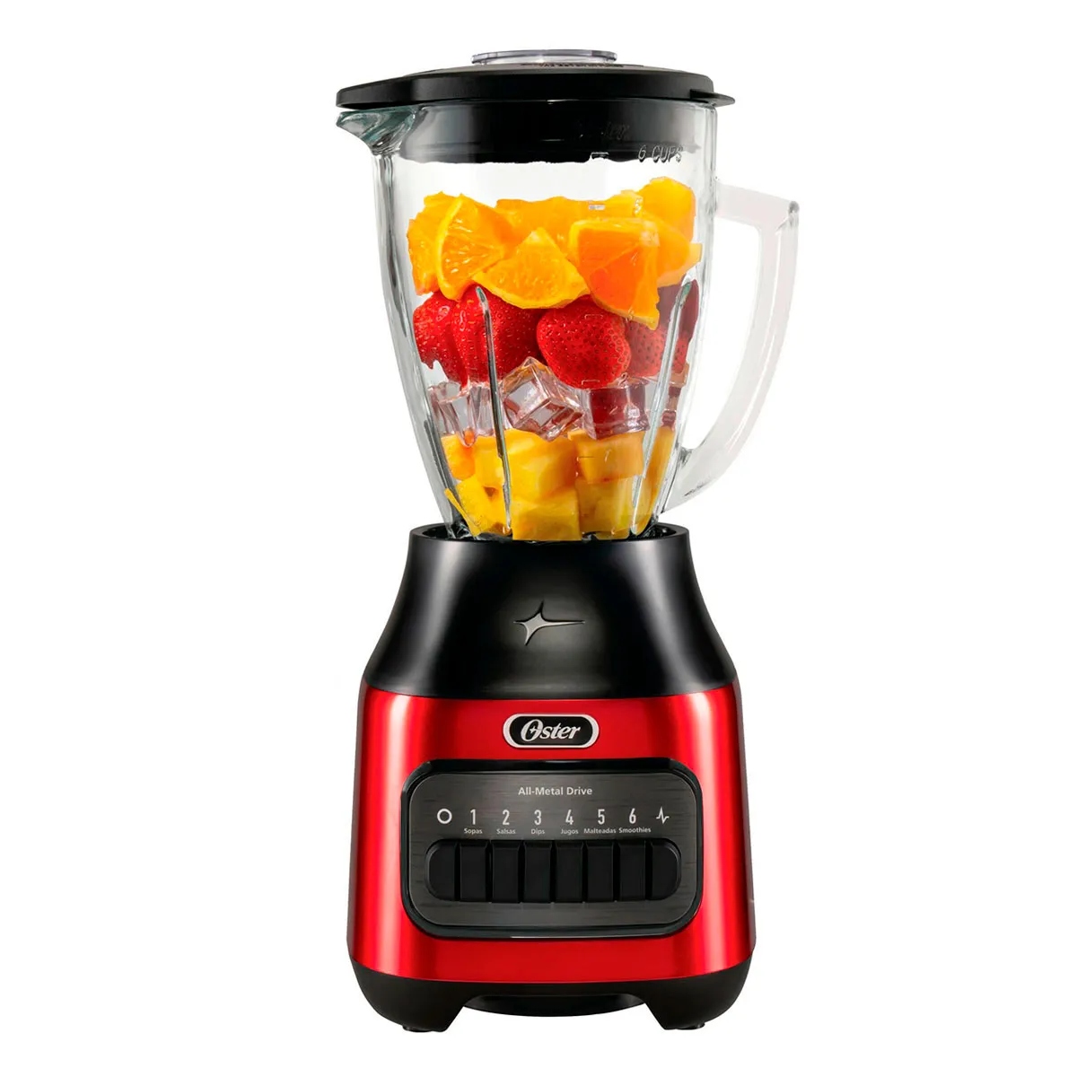 Combo Oster 4 Piezas 2214832 Licuadora + Cafetera + Vaso Blend-N-Go + Sandwichera Rojo ORTY8