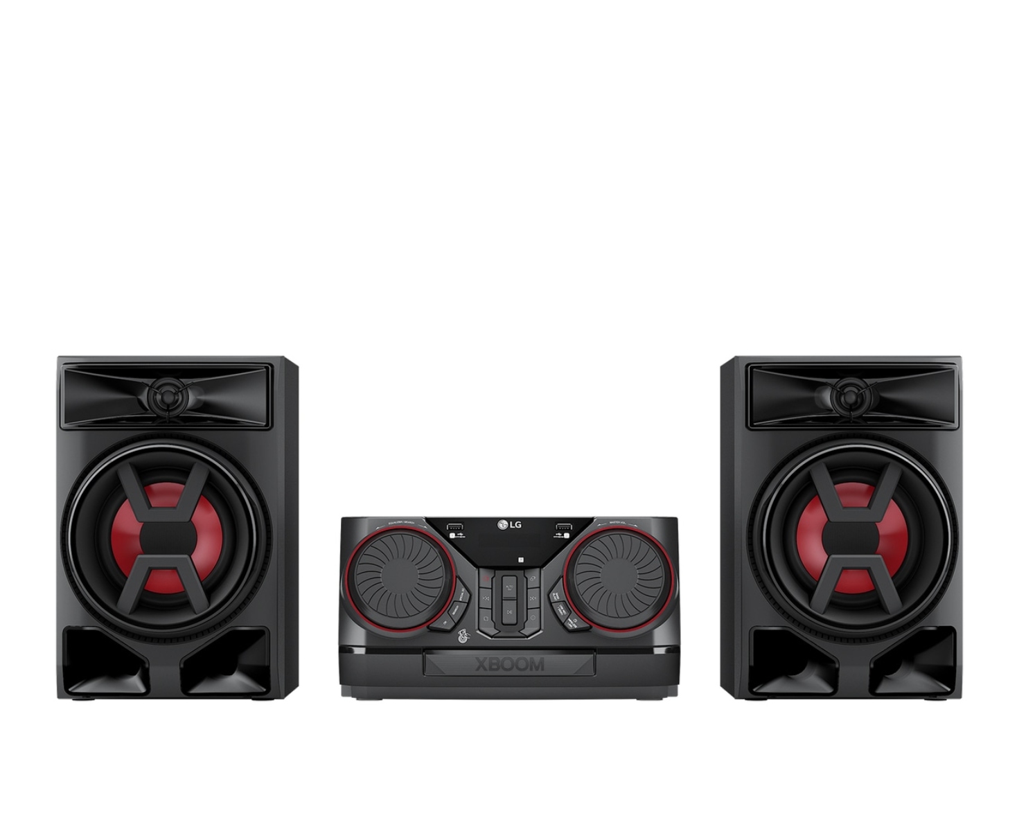Minicomponente LG CK43N 300W RMS XBOOM Negro/Rojo SYP-Y10