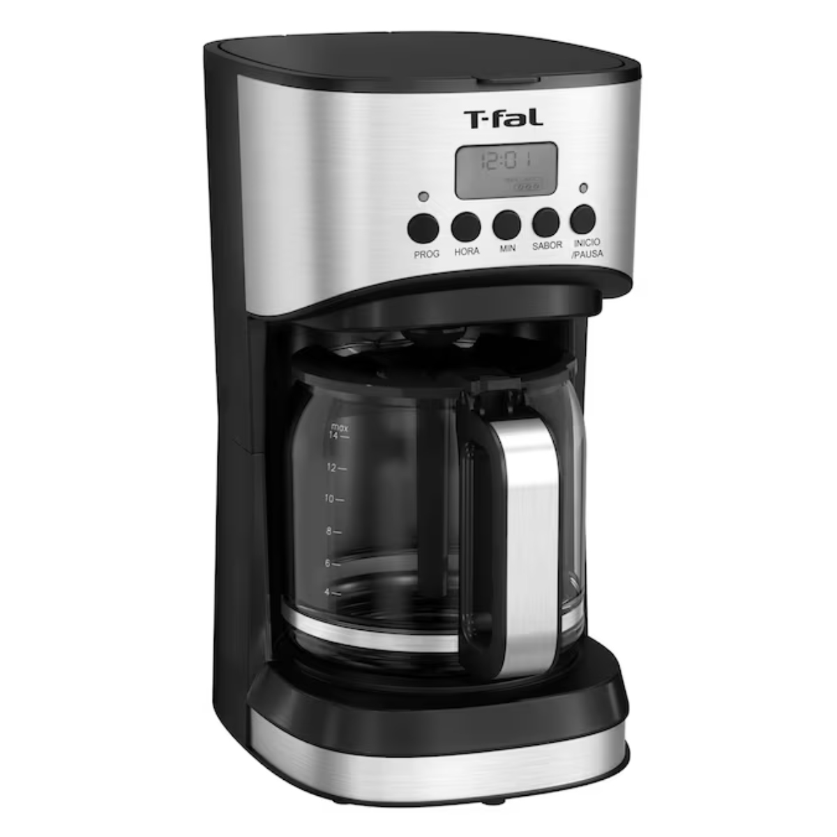 Cafetera Programable T-Fal CM772D50 3.31 LT Plata ORTY3