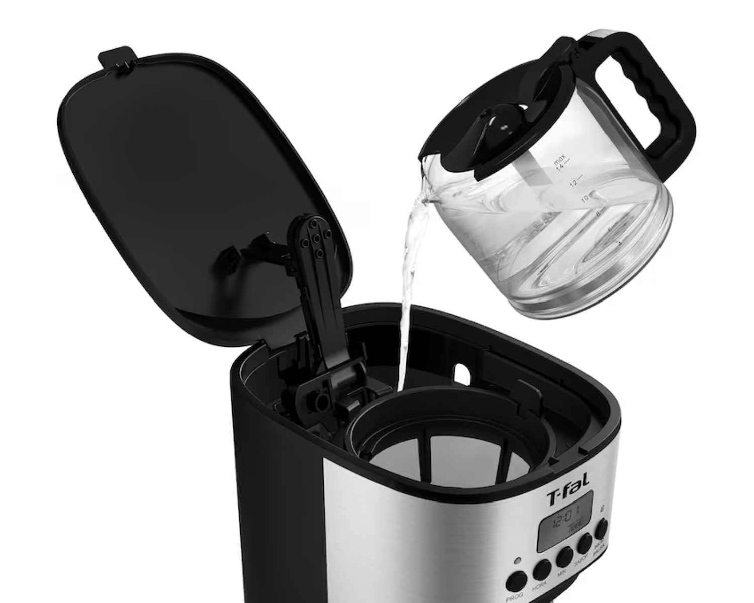 Cafetera Programable T-Fal CM772D50 3.31 LT Plata ORTY3