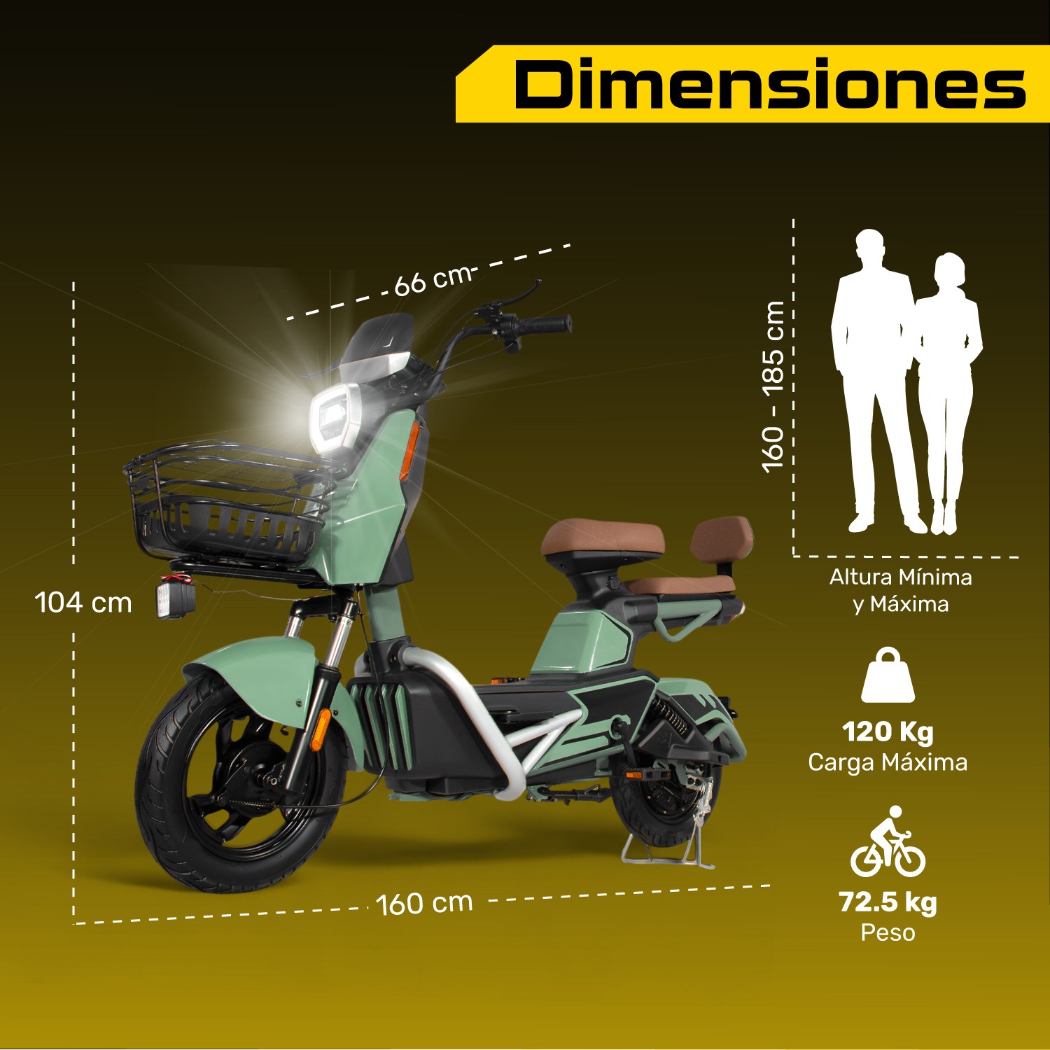 Bicicleta Electrica Moto Bici Scooter 3 Vel 55km/h 500w 12v
