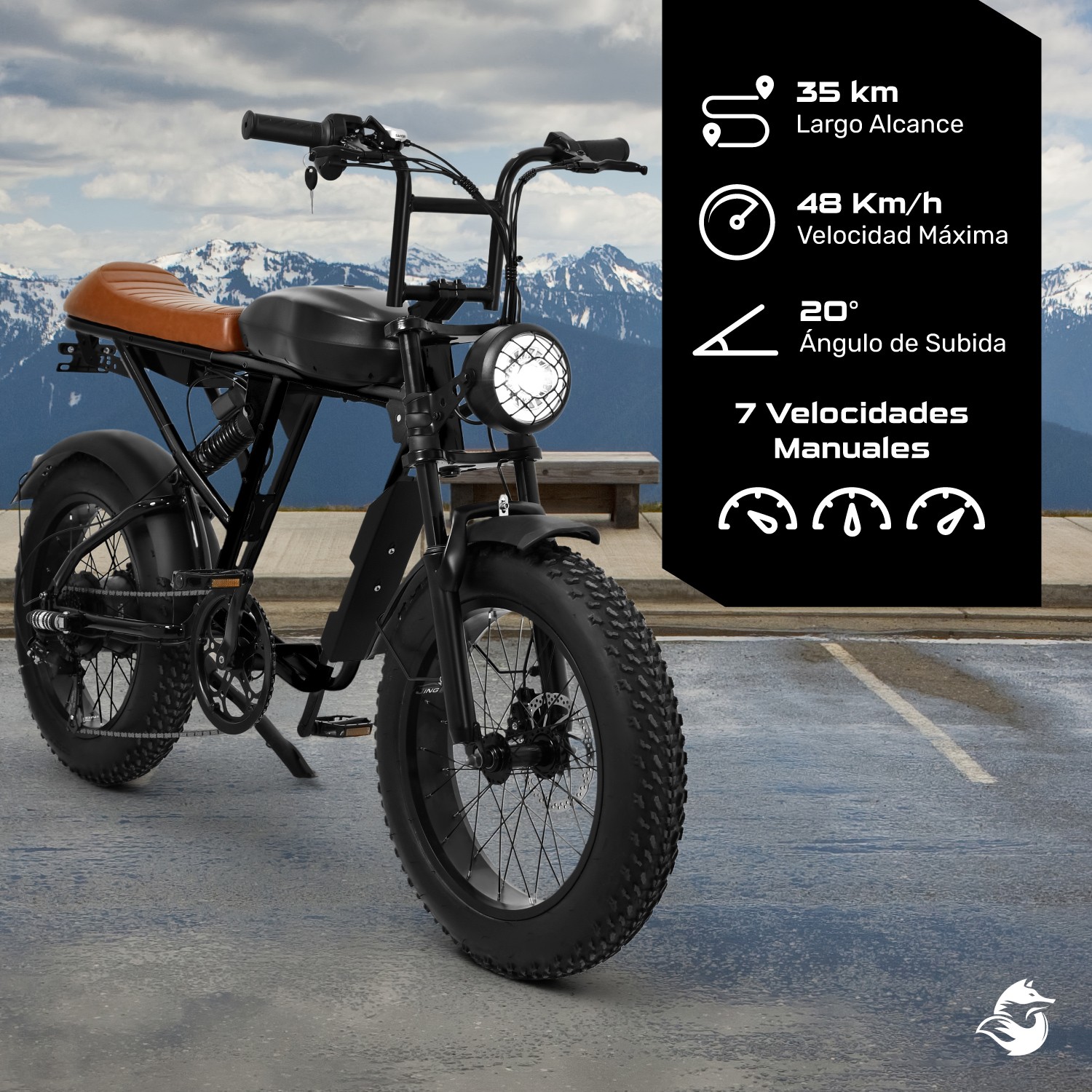 Bicicleta Electrica Montaña Adultos Pedal Asistido 7 Vel