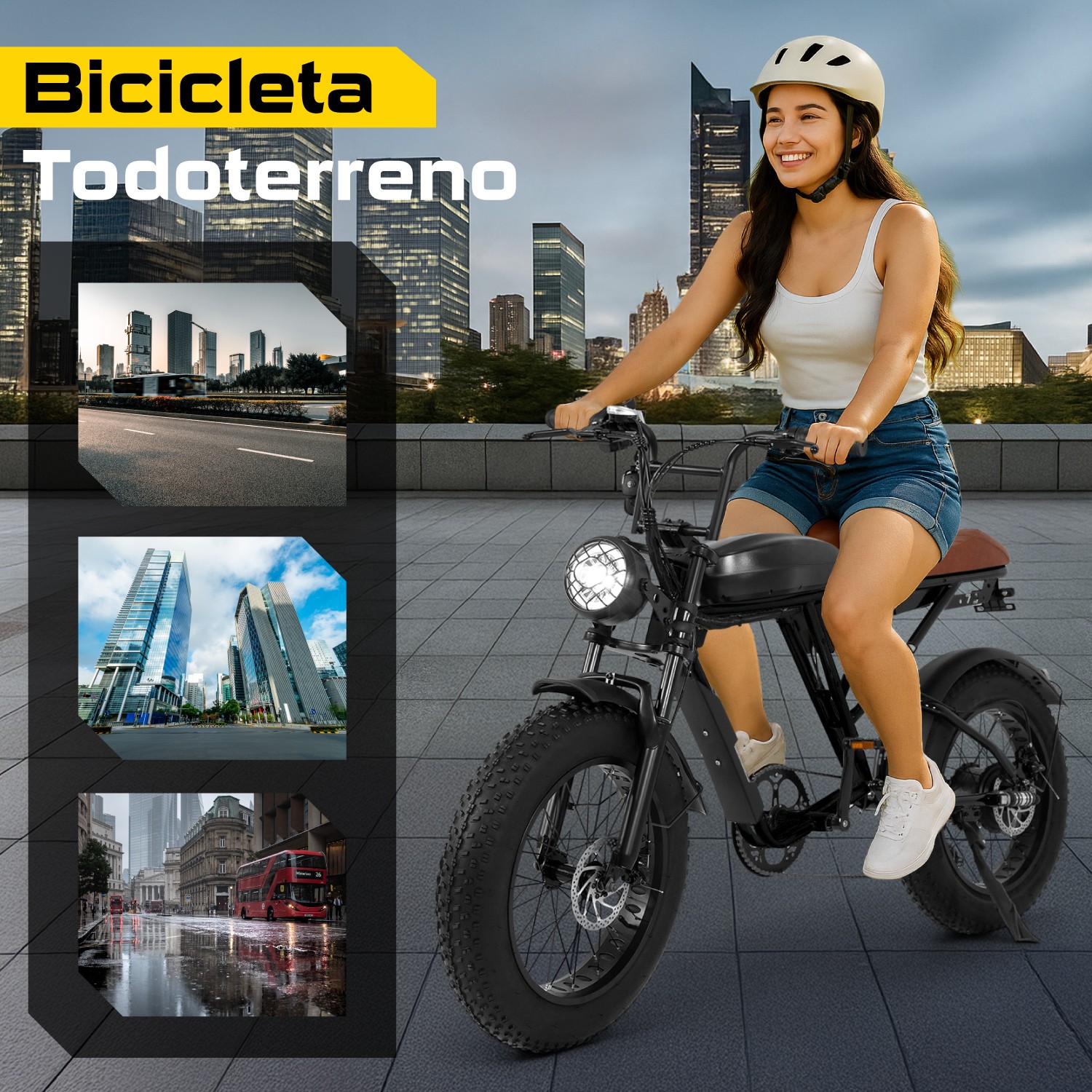 Bicicleta Electrica Montaña Adultos Pedal Asistido 7 Vel