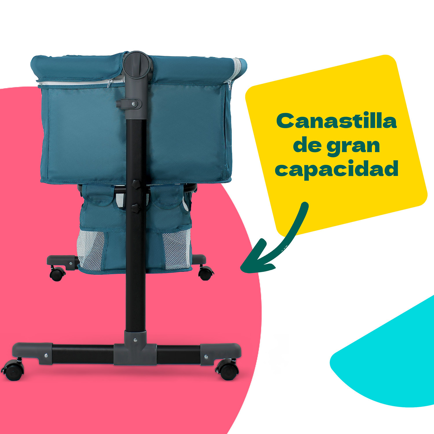 Cuna Cama Colecho Cambiador Bebe Mosquitero Ruedas 3 En 1 Azul