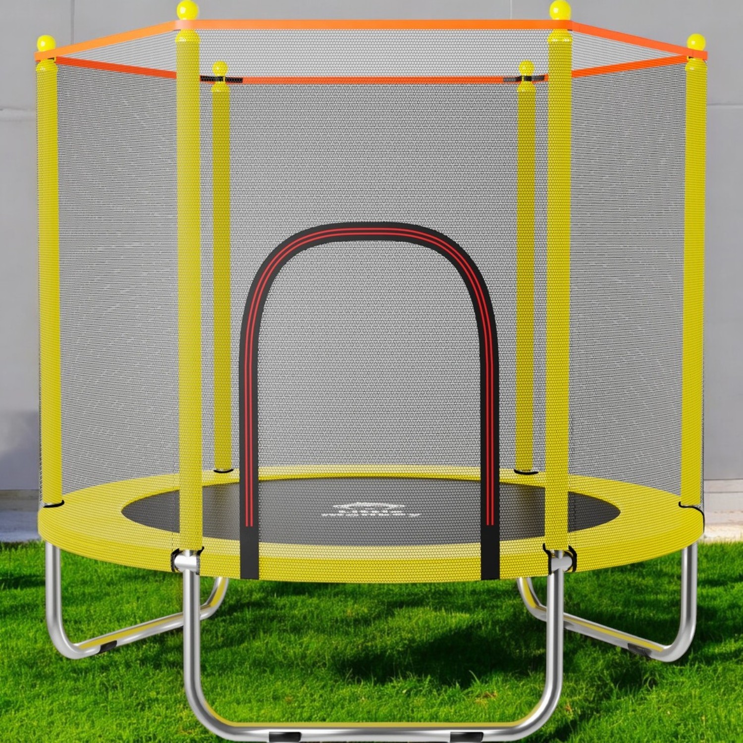 Trampolin Tumbling Niños Brincolin Infantil Red Seguridad Amarillo Little Monkey