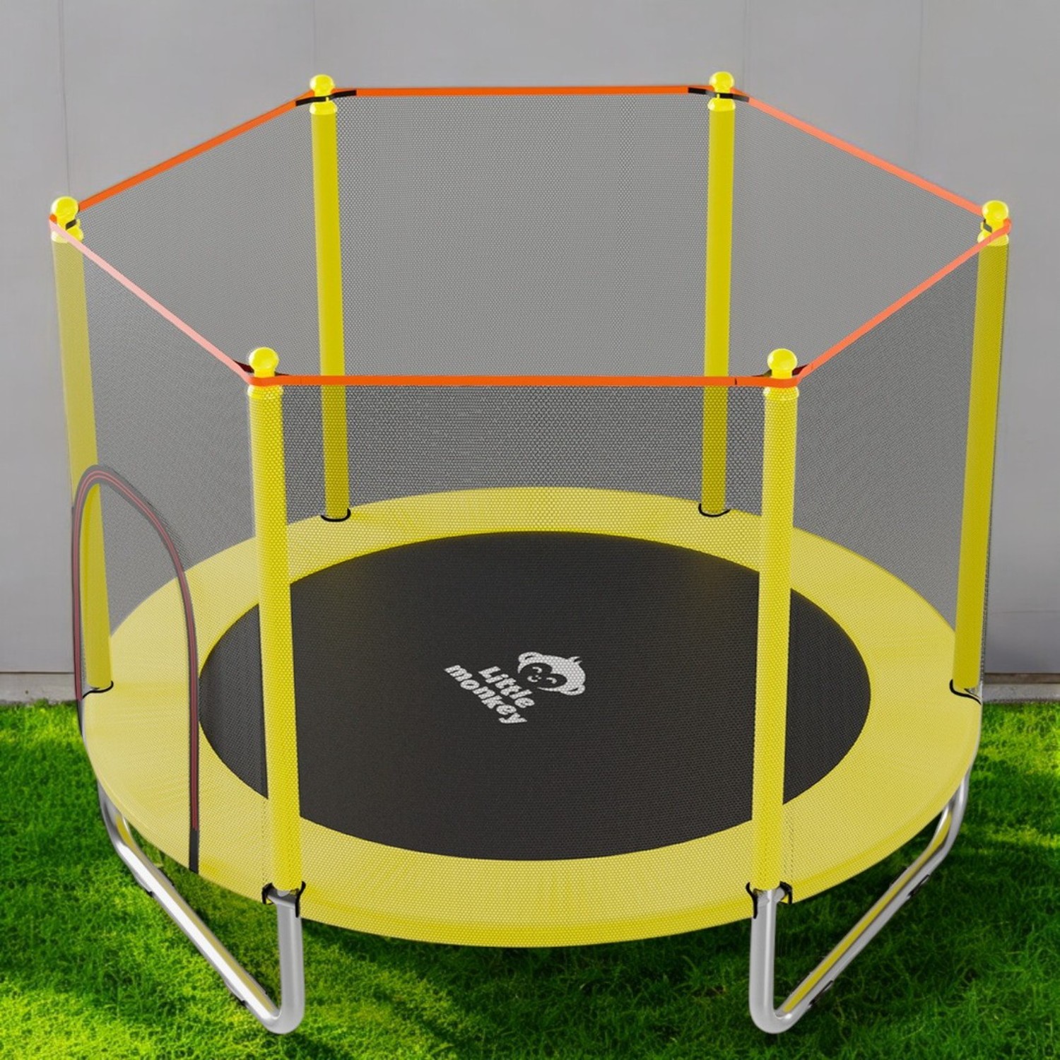 Trampolin Tumbling Niños Brincolin Infantil Red Seguridad Amarillo Little Monkey