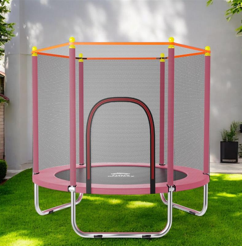 Trampolin Tumbling Niños Brincolin Infantil Red Seguridad Rosa Little Monkey