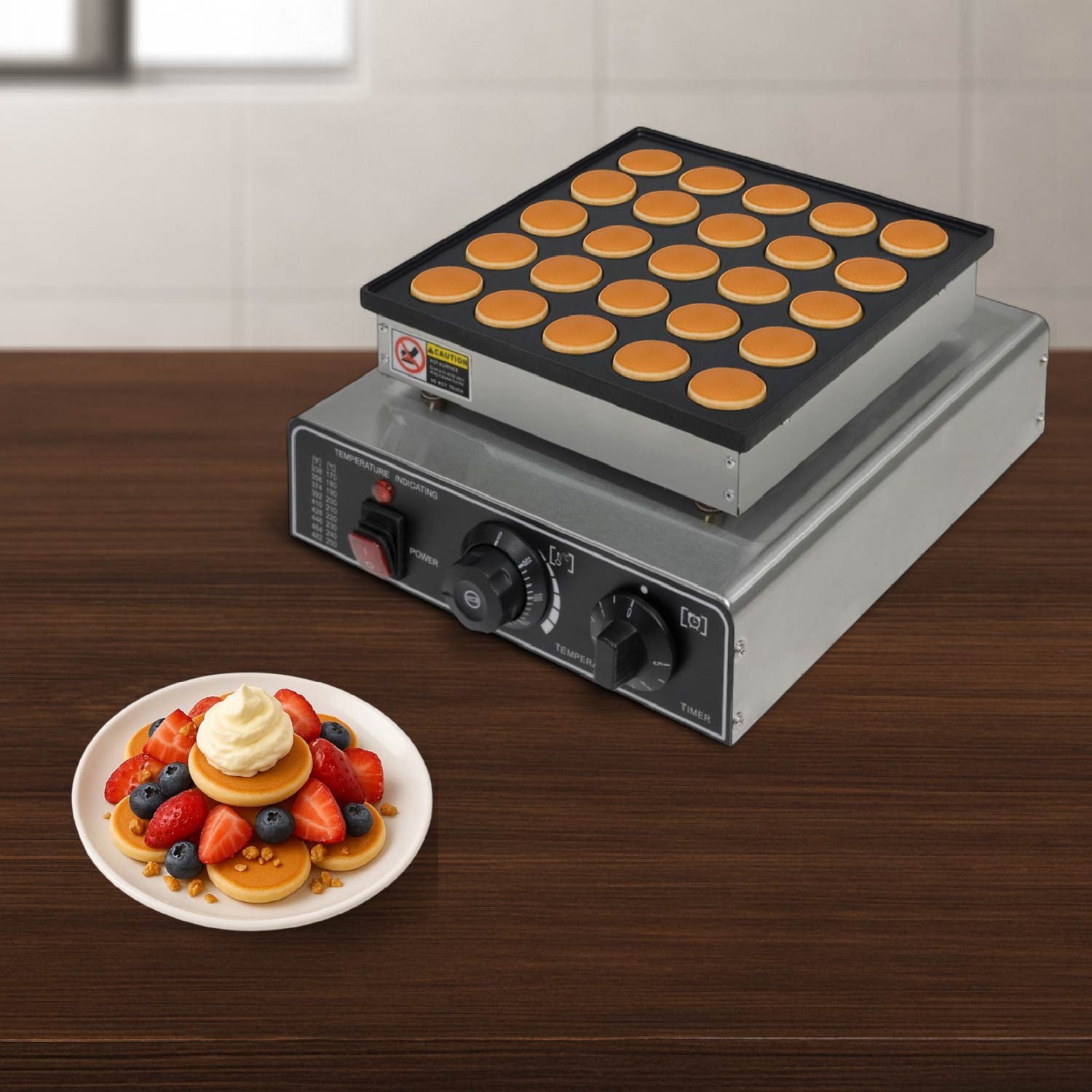 Maquina Industrial Cocina Para Mini Hot Cakes 25 Pz Gutstark