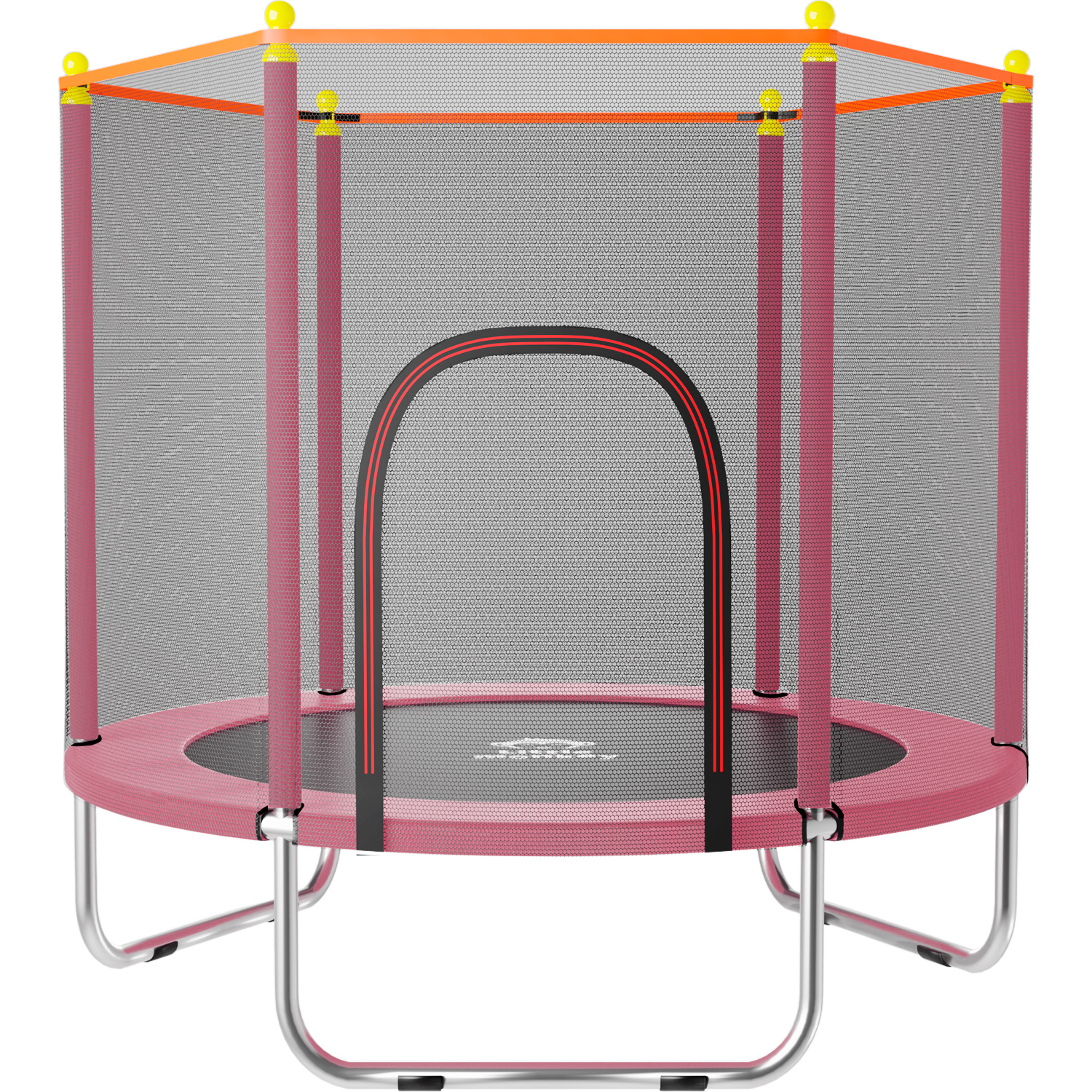 Trampolin Tumbling Niños Brincolin Infantil Red Seguridad Rosa Little Monkey