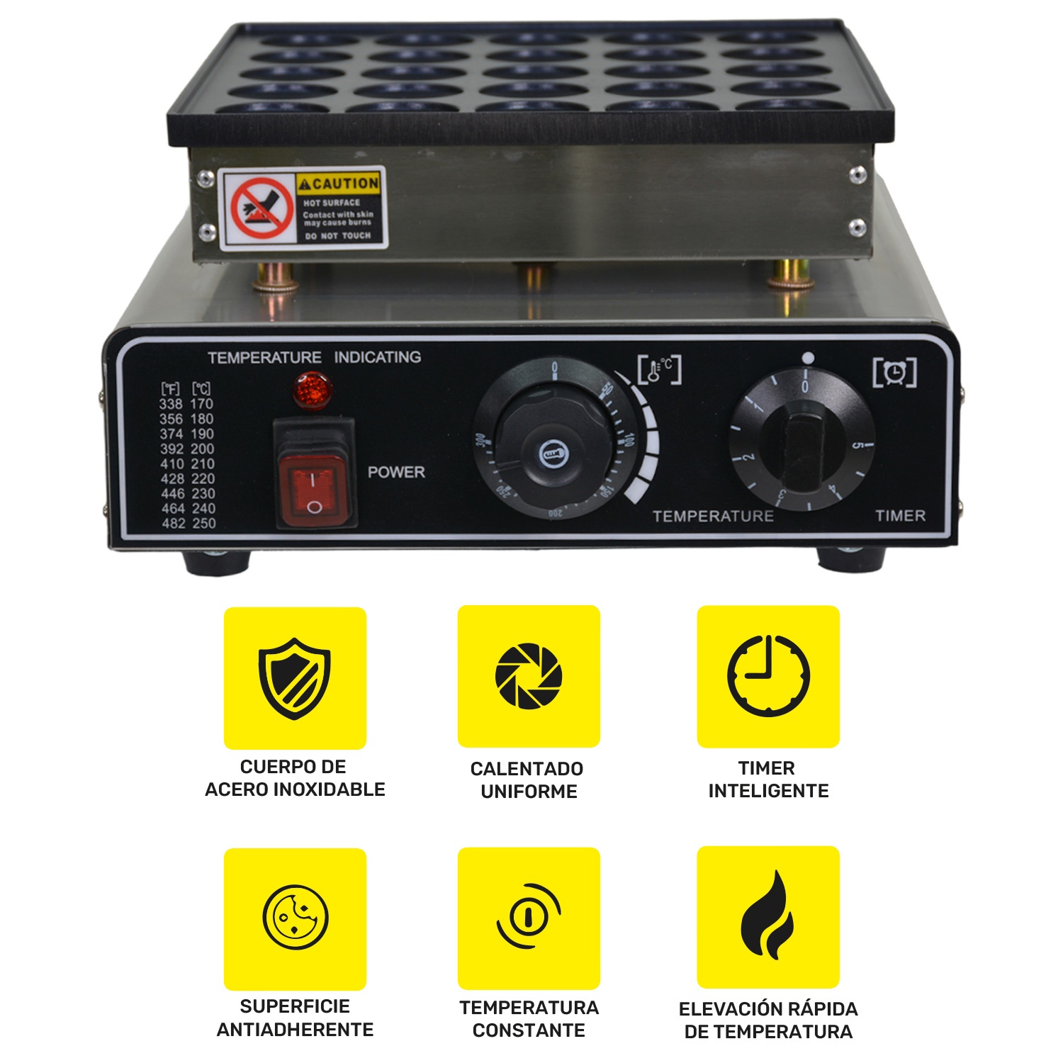 Maquina Industrial Cocina Para Mini Hot Cakes 25 Pz Gutstark