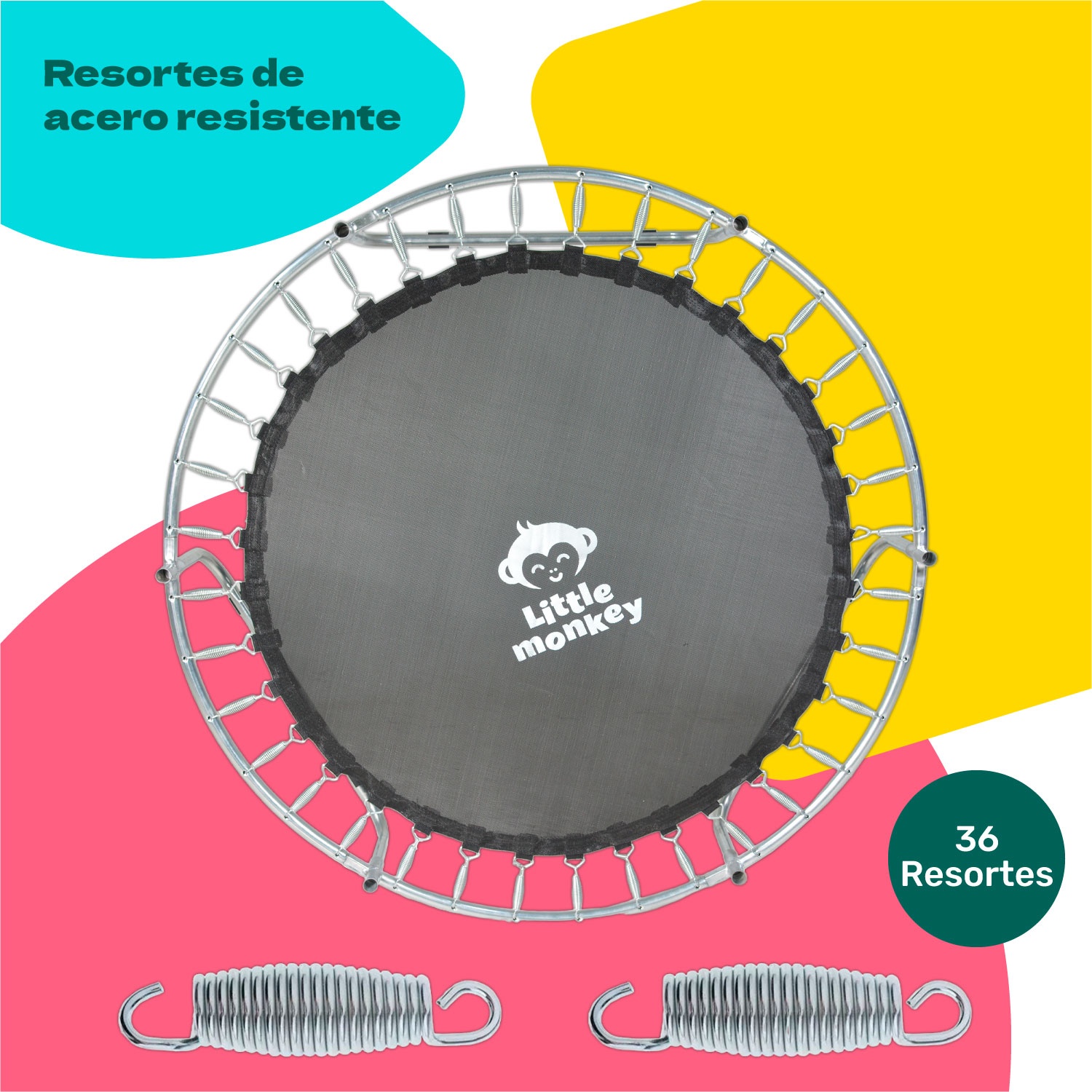Trampolin Tumbling Niños Brincolin Infantil Red Seguridad Amarillo Little Monkey