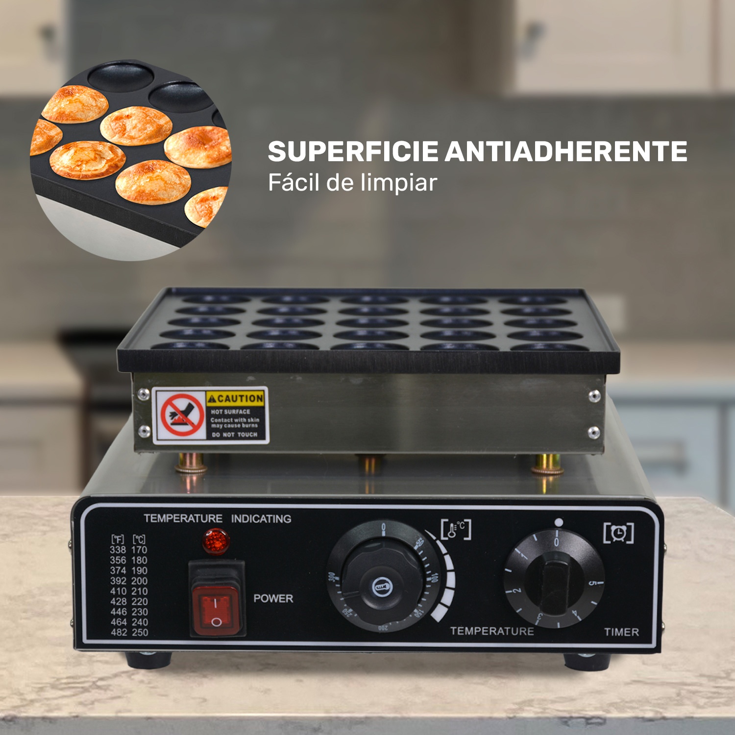 Maquina Industrial Cocina Para Mini Hot Cakes 25 Pz Gutstark
