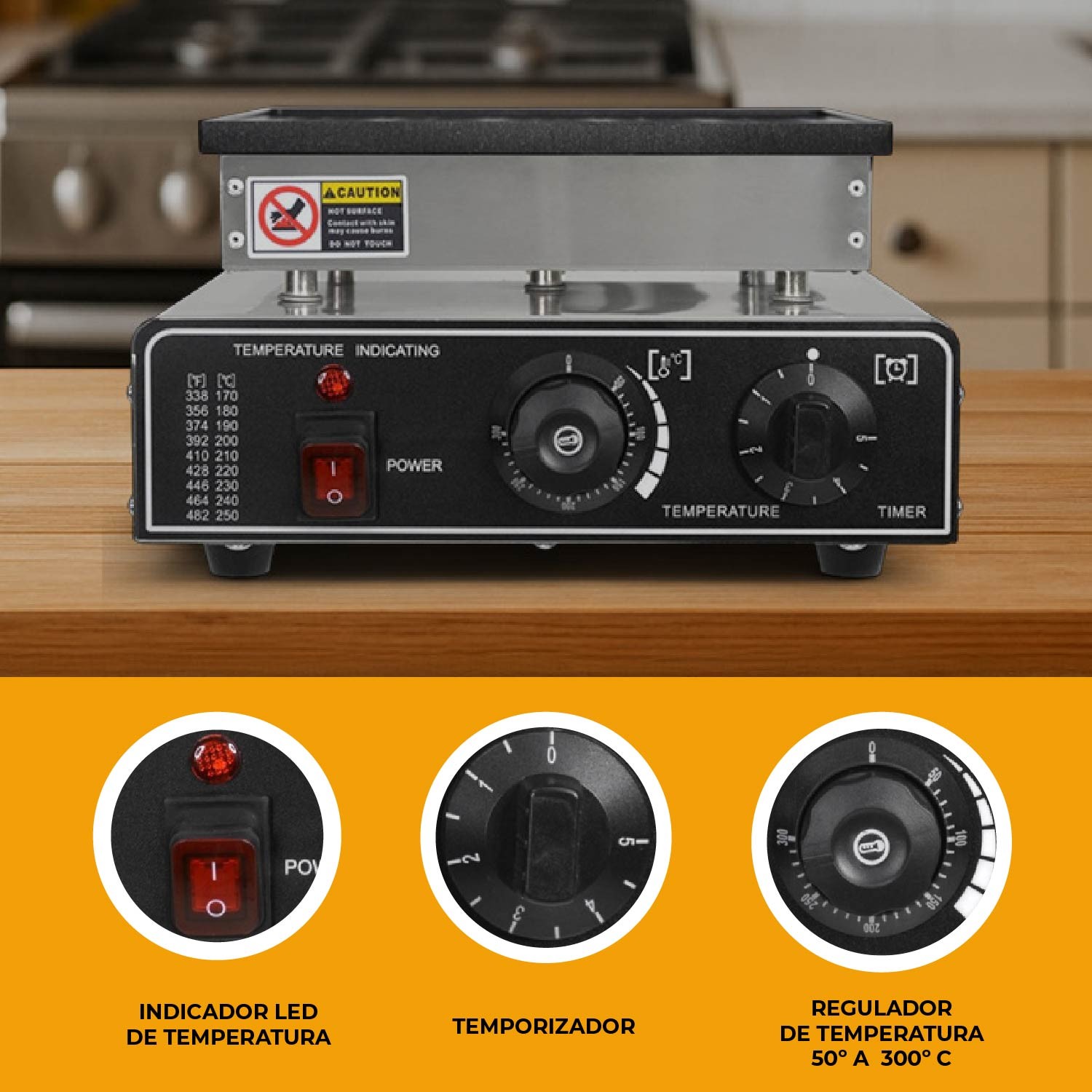 Maquina Industrial Cocina Para Mini Hot Cakes 25 Pz Gutstark