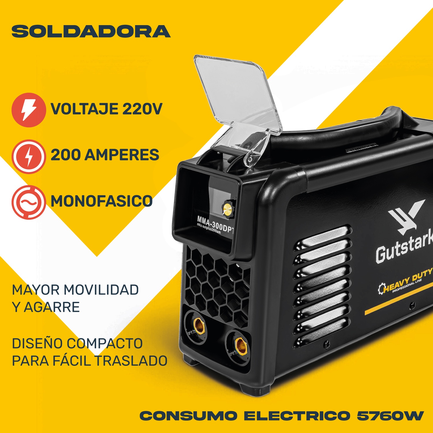 Soldadora Inverter Profesional Igbt 110v-220v 200amp Monofasica Gutstark Home