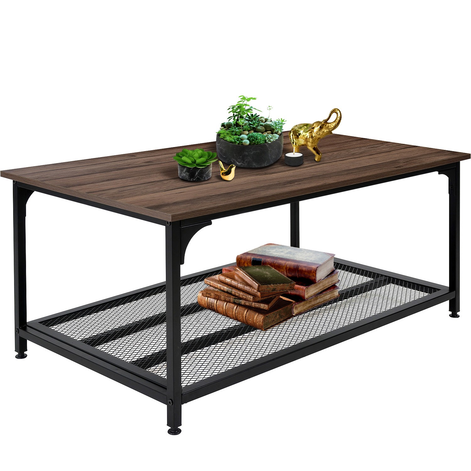 Mesa Centro Sala Minimalista Industrial Acero 100x60x47cm Houzer