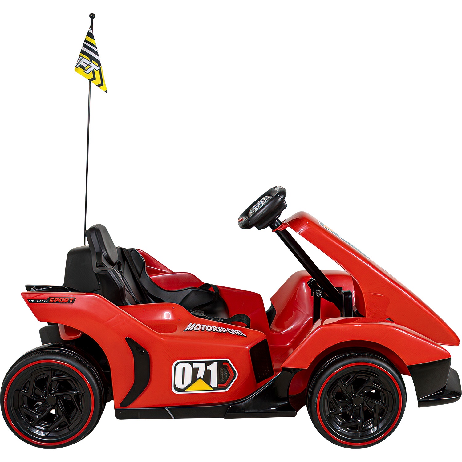Go Kart Montable 12v Rojo Con Luces Sonido Y Control Remoto Little Monkey
