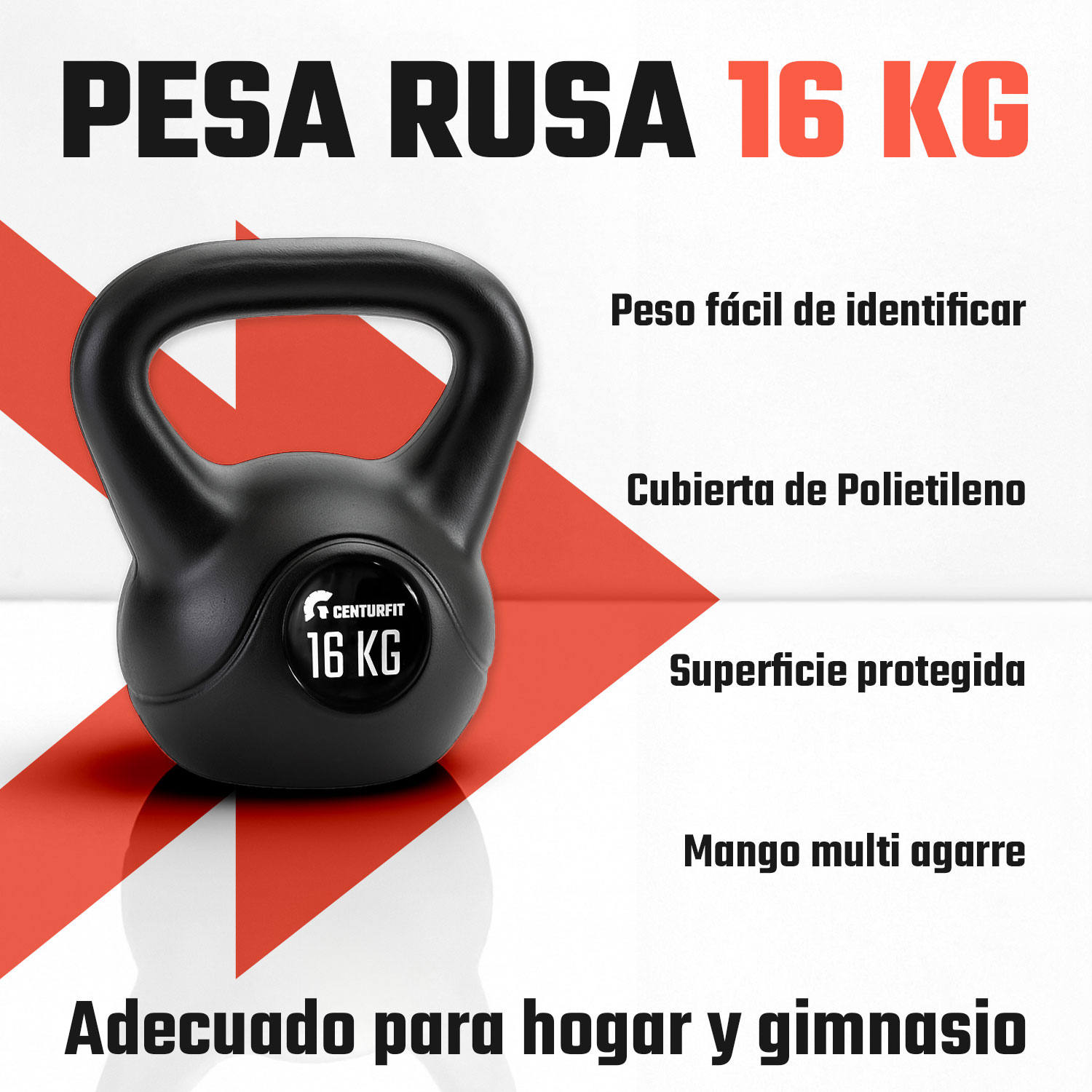 Pesa Rusa Kettlebell 16kg 35lb Cross Fitness Gimnasio Centurfit