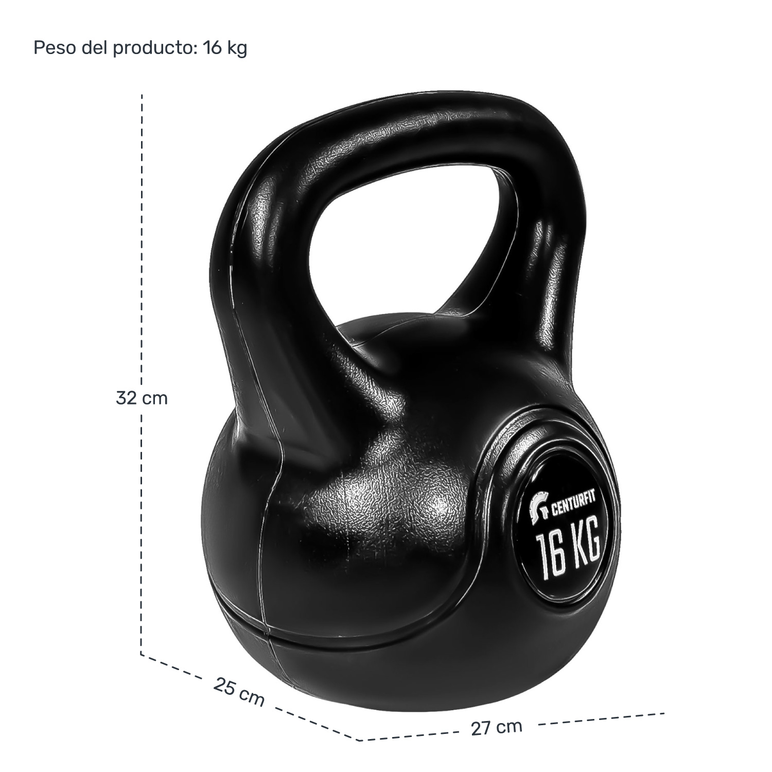 Pesa Rusa Kettlebell 16kg 35lb Cross Fitness Gimnasio Centurfit