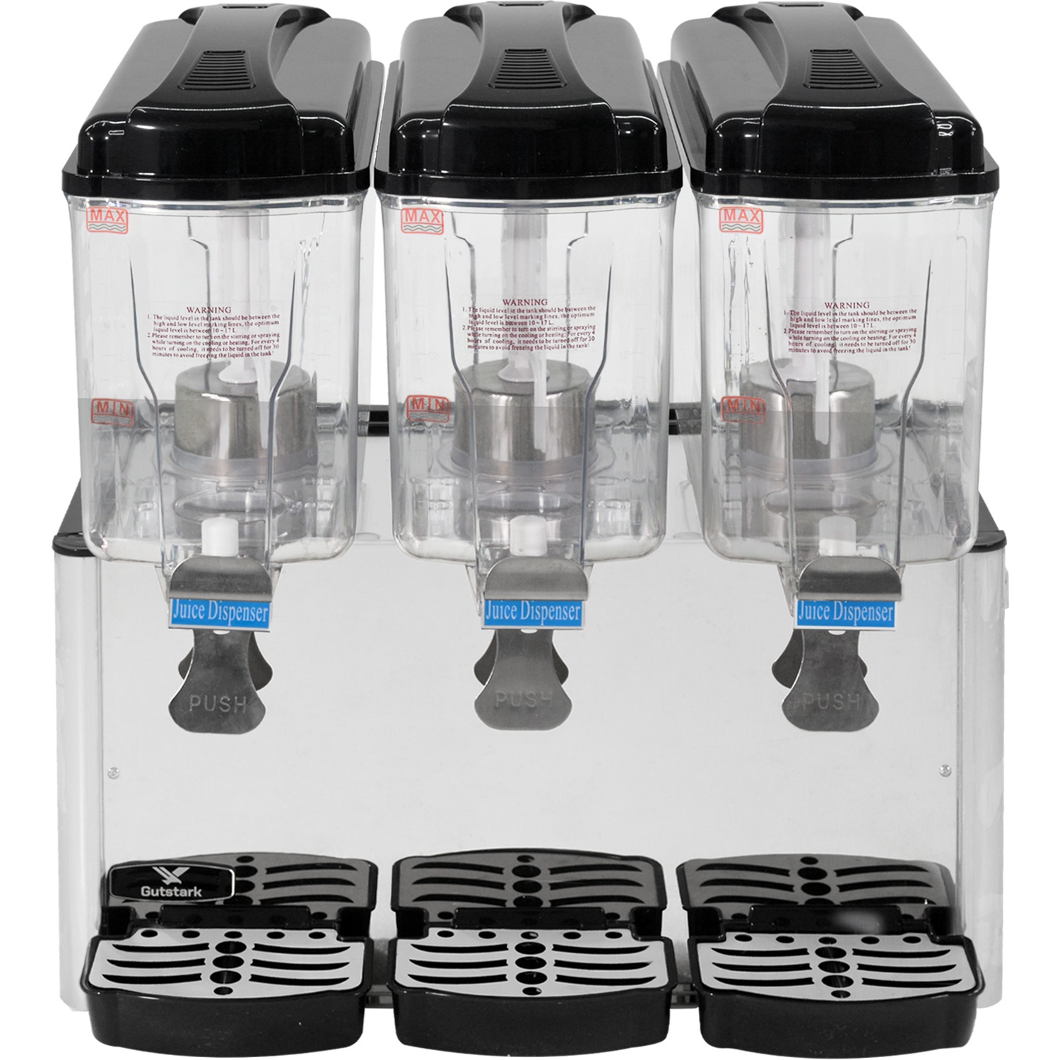 Dispensador Agua Fresca Jugo 54 Litros Enfriador 3 Tanques Gutstark