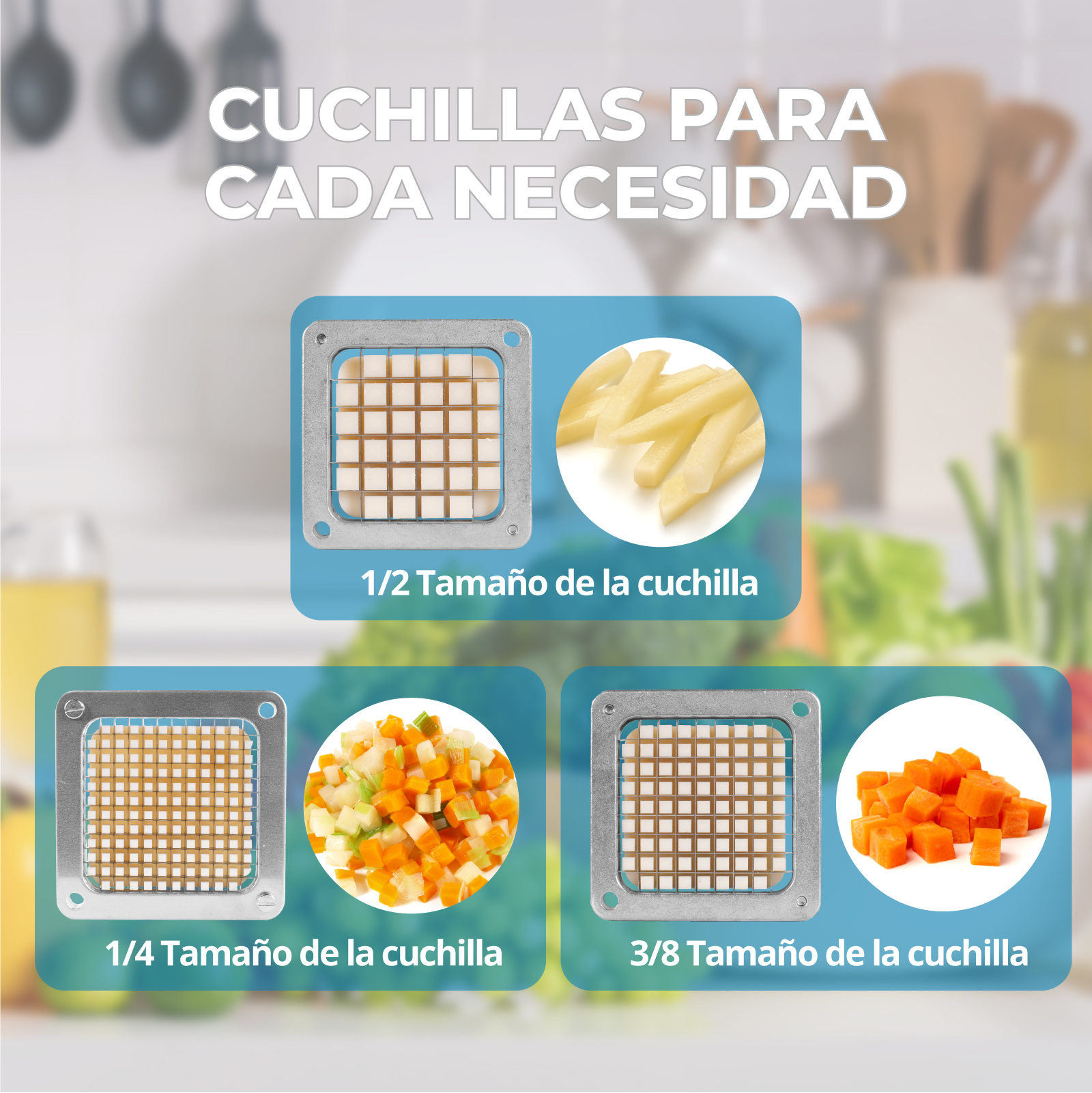 Cortadora De Papas A La Francesa Onof Picadora En Cuadritos