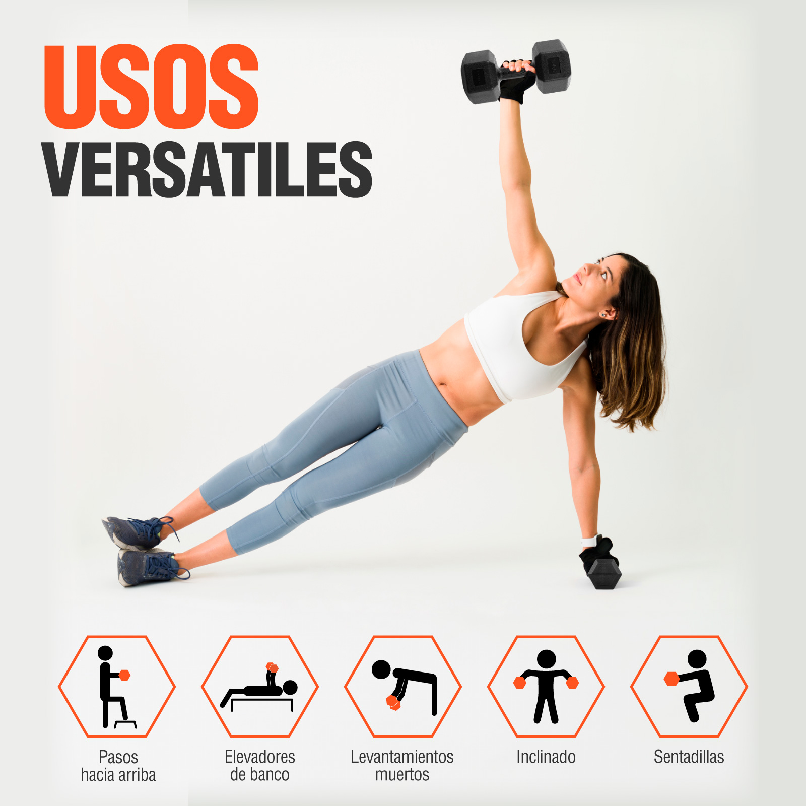 Mancuernas 10 Kg Hexagonales 2pz Pesas Altera Entrenamiento