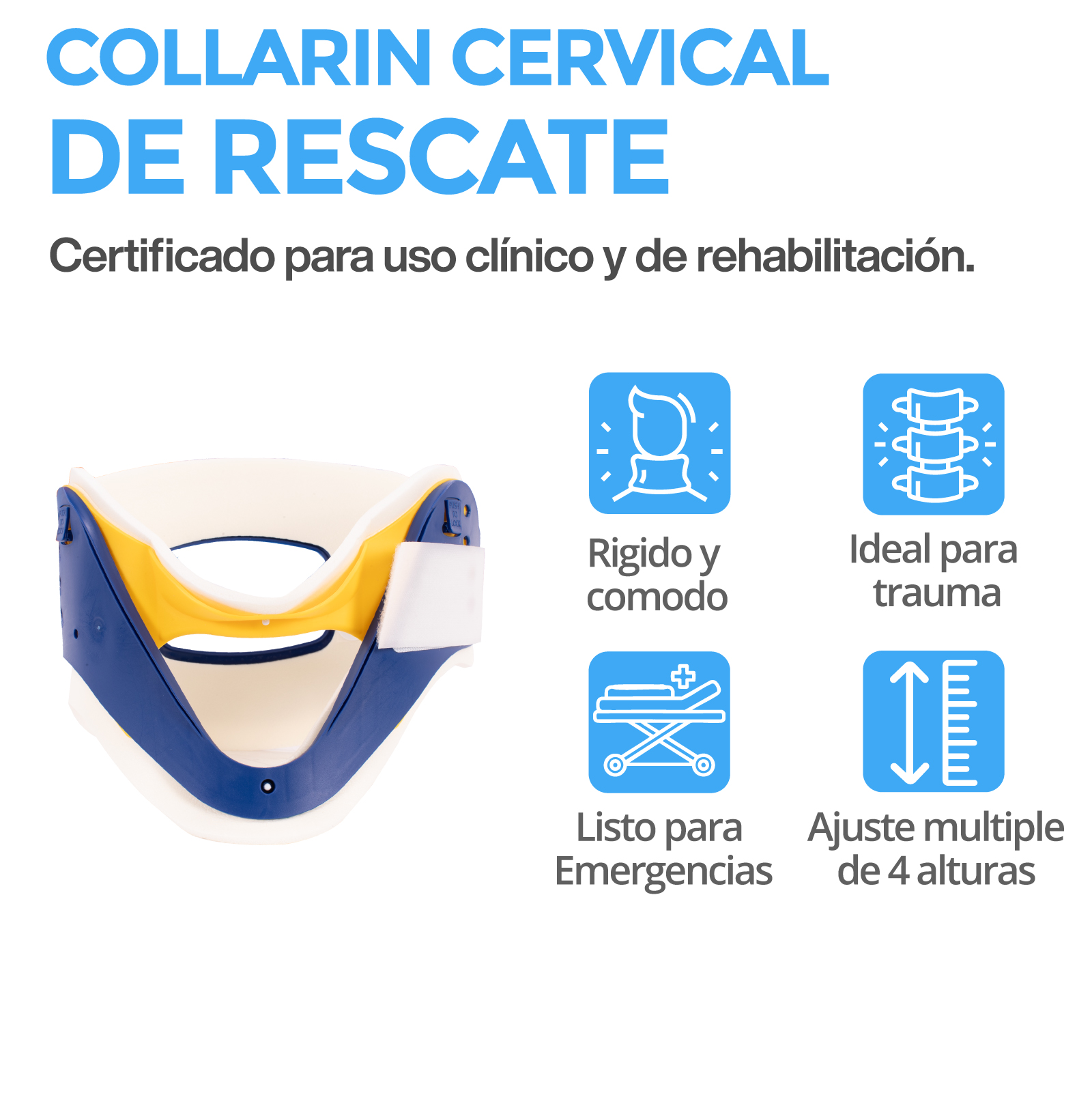Kit De Inmovilizacion Camilla Rigida Onof Traslado Medico