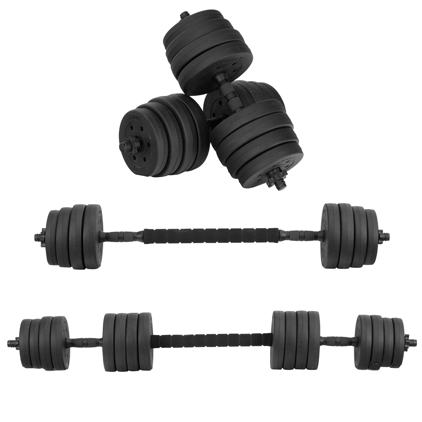 Mancuernas Ajustables Altera Barra Recta Pesas 30 Kg Total