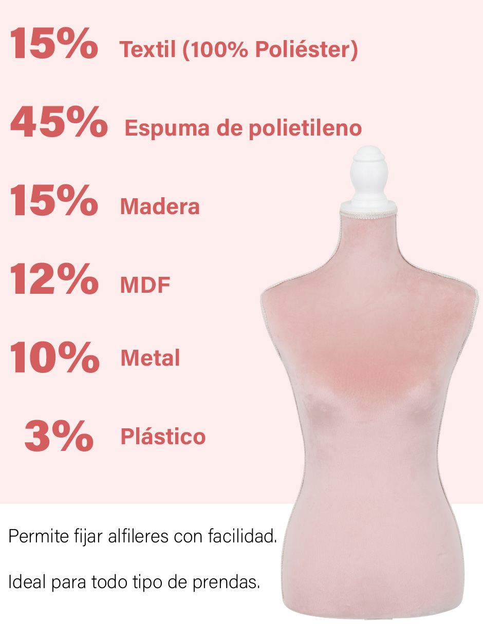 Maniqui Torso Femenino Costura Modelo Sastre Base Ajustable