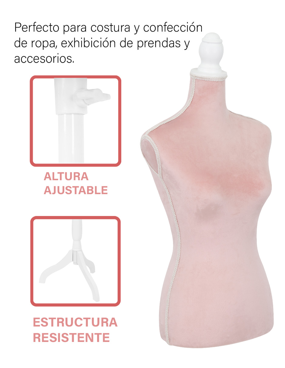 Maniqui Torso Femenino Costura Modelo Sastre Base Ajustable