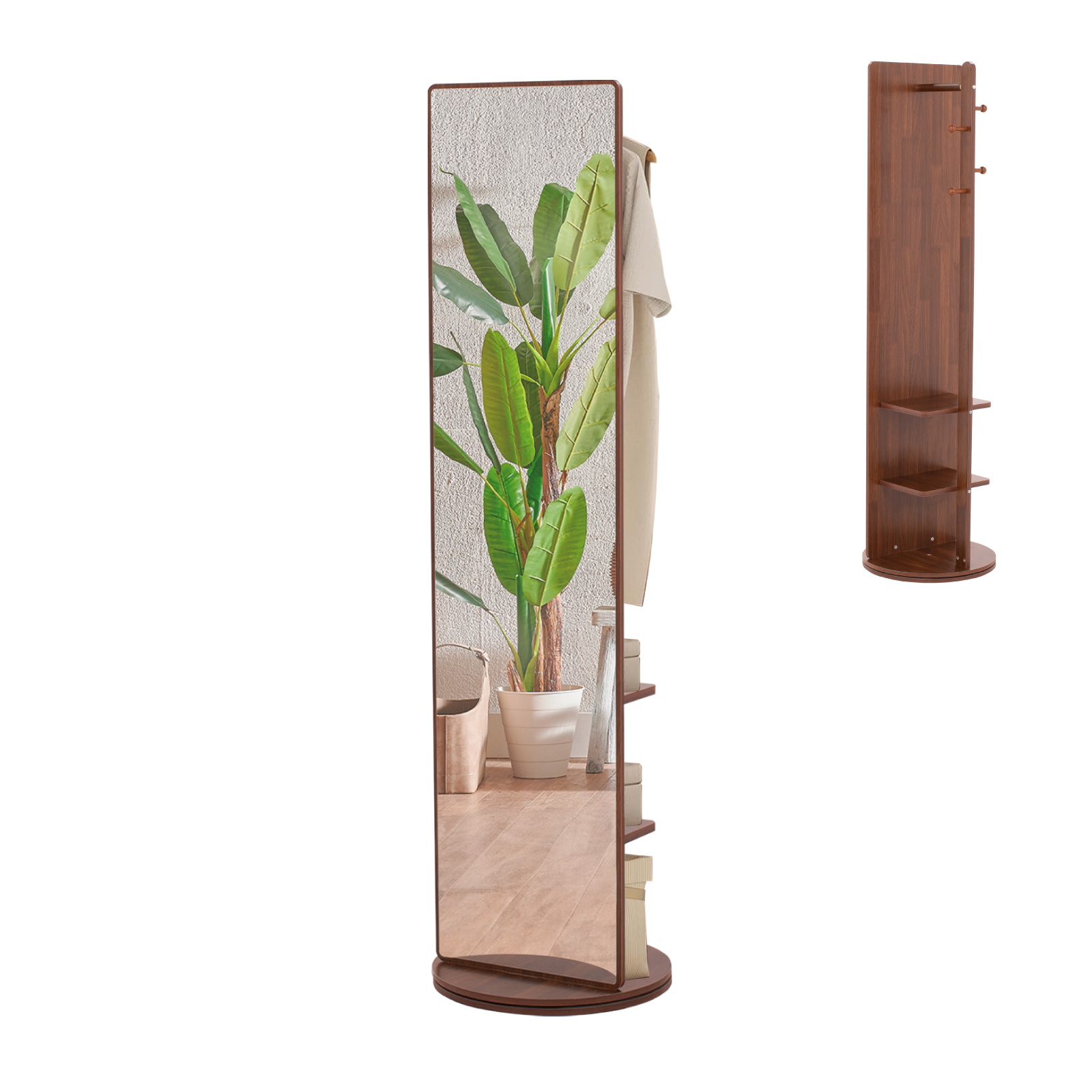 Espejo Cuerpo Completo Giratorio De Piso Decorativo Onof