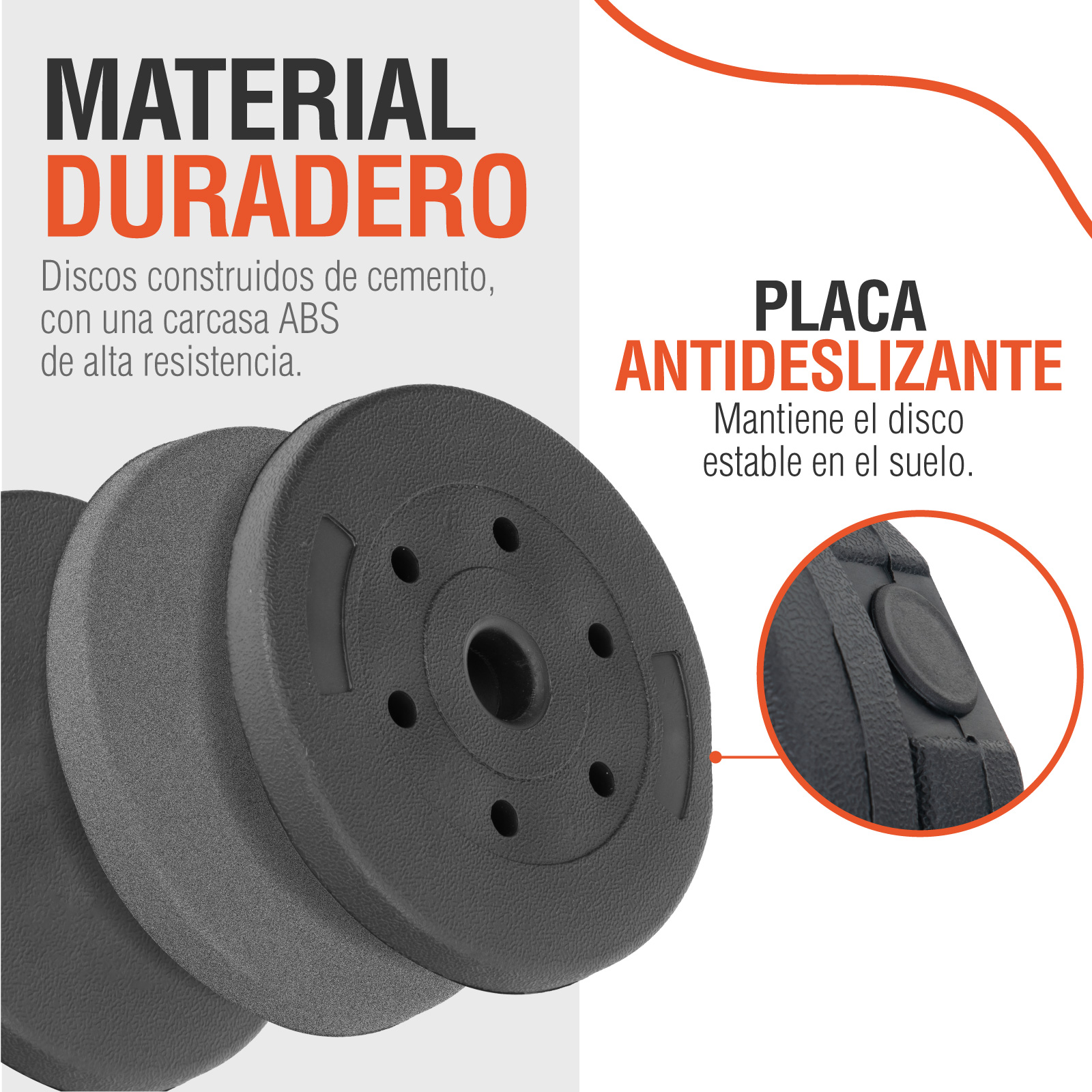 Set De Mancuernas Ajustables Barra Discos Pesas Ejercicio Color Negro
