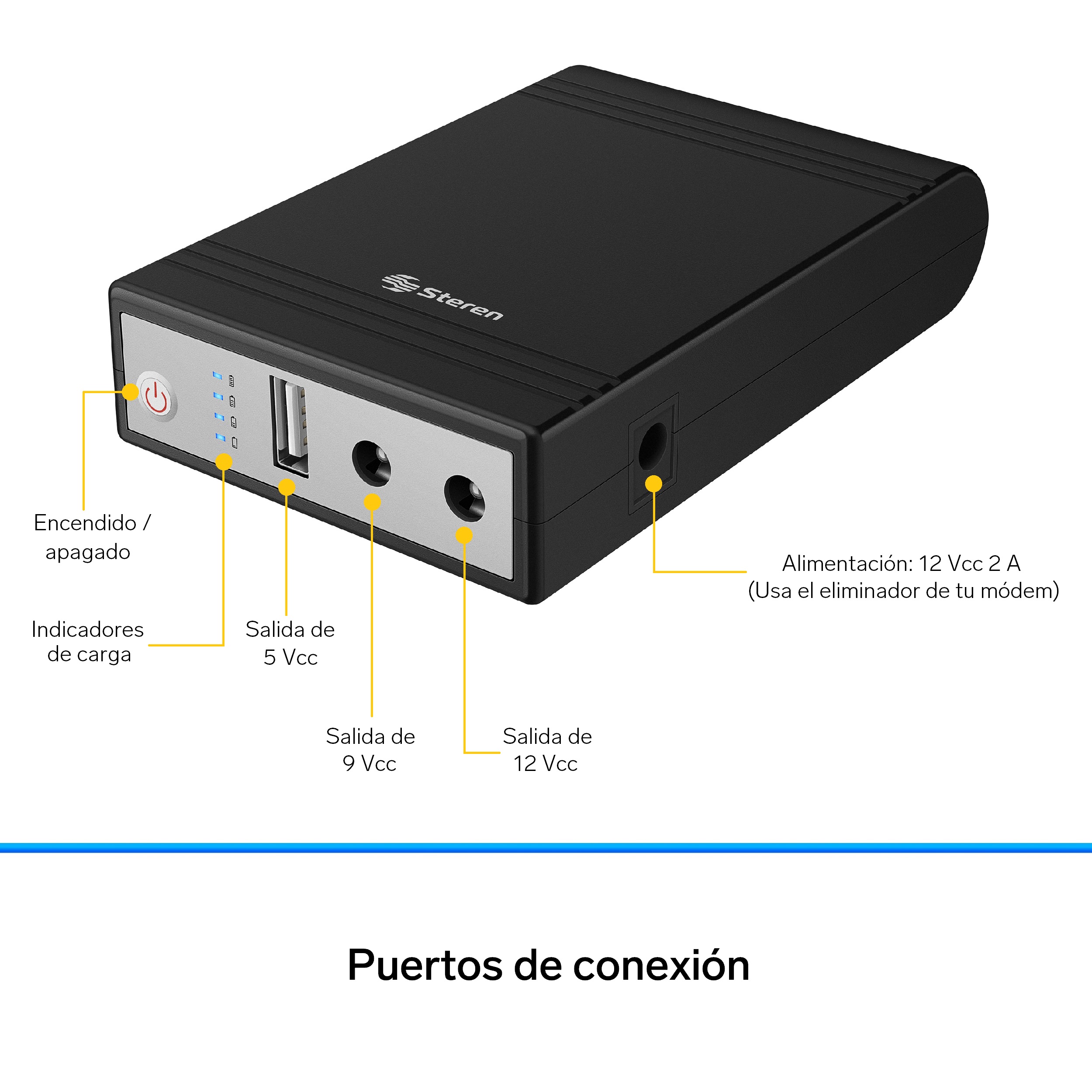 STEREN Mini No Break (UPS) para módem NB-050-V2