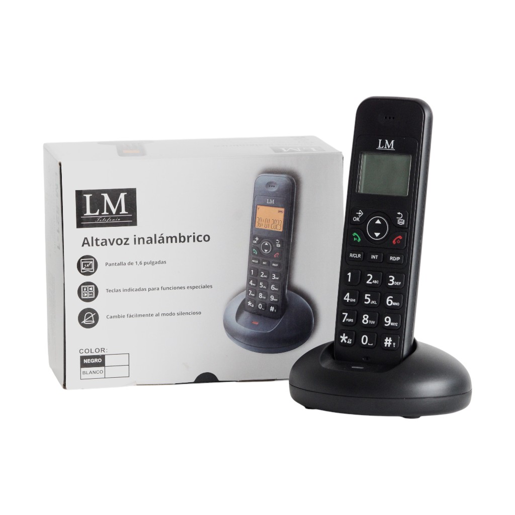 Teléfono Inalámbrico LM-521-1 Negro.