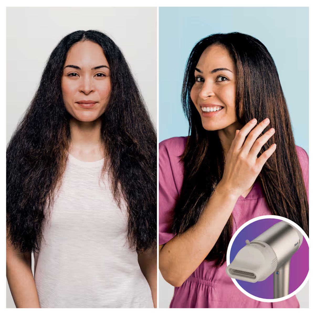 Secadora De cabello 2 en 1 C/Cepillo De Peinado Dorado Shark HD112​