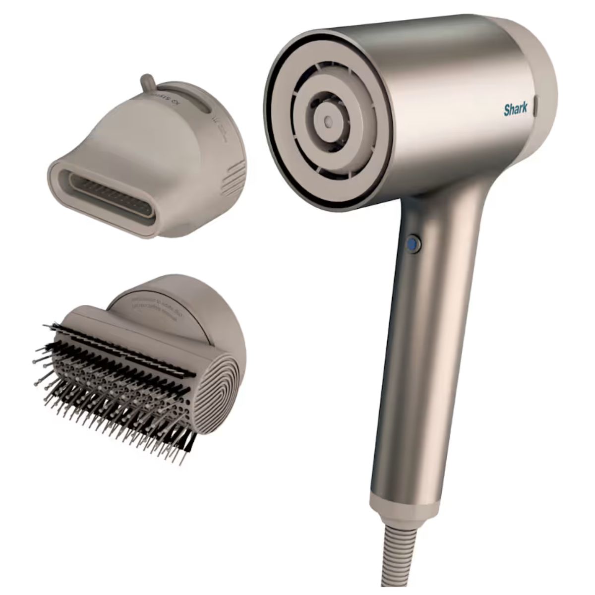 Secadora De cabello 2 en 1 C/Cepillo De Peinado Dorado Shark HD112​