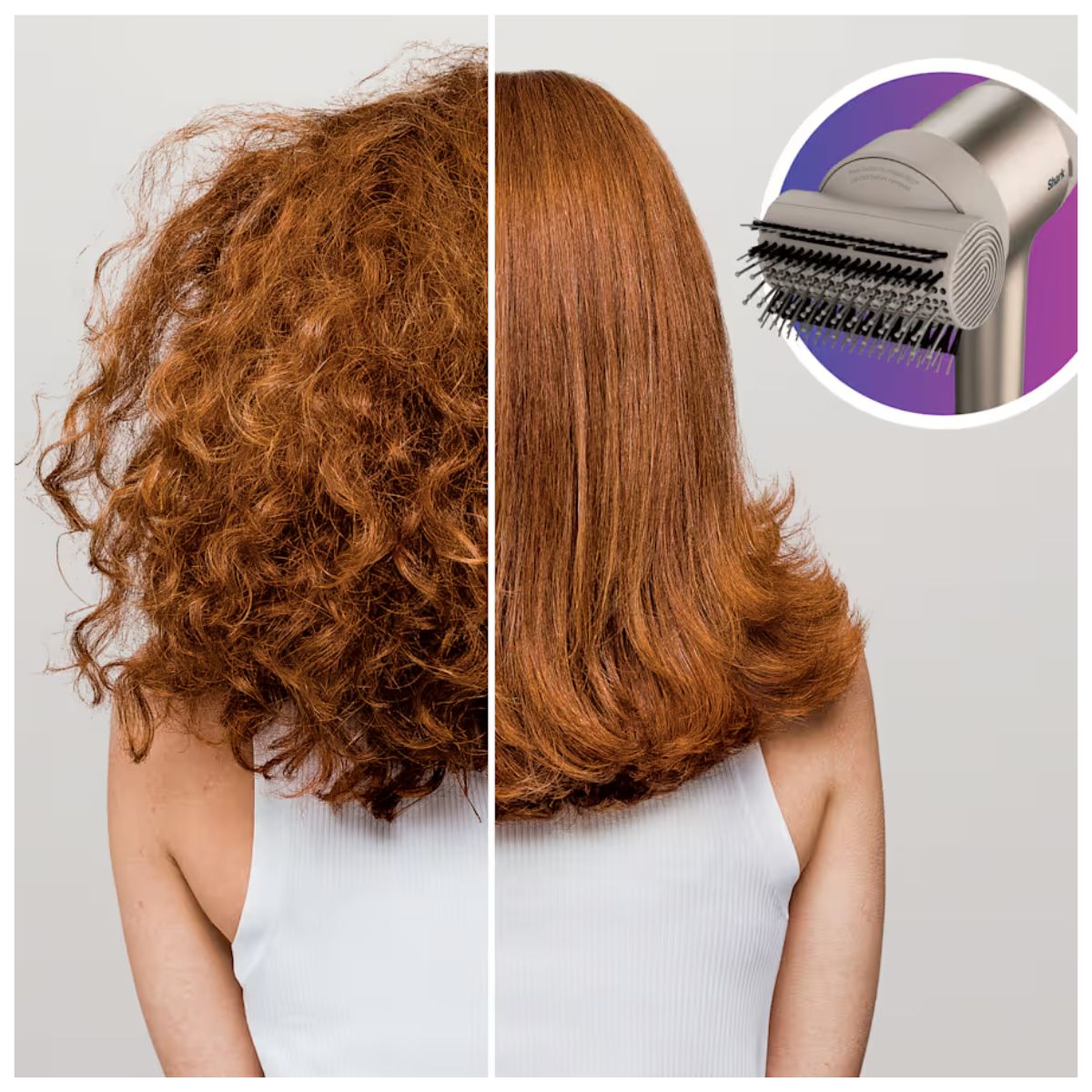 Secadora De cabello 2 en 1 C/Cepillo De Peinado Dorado Shark HD112​