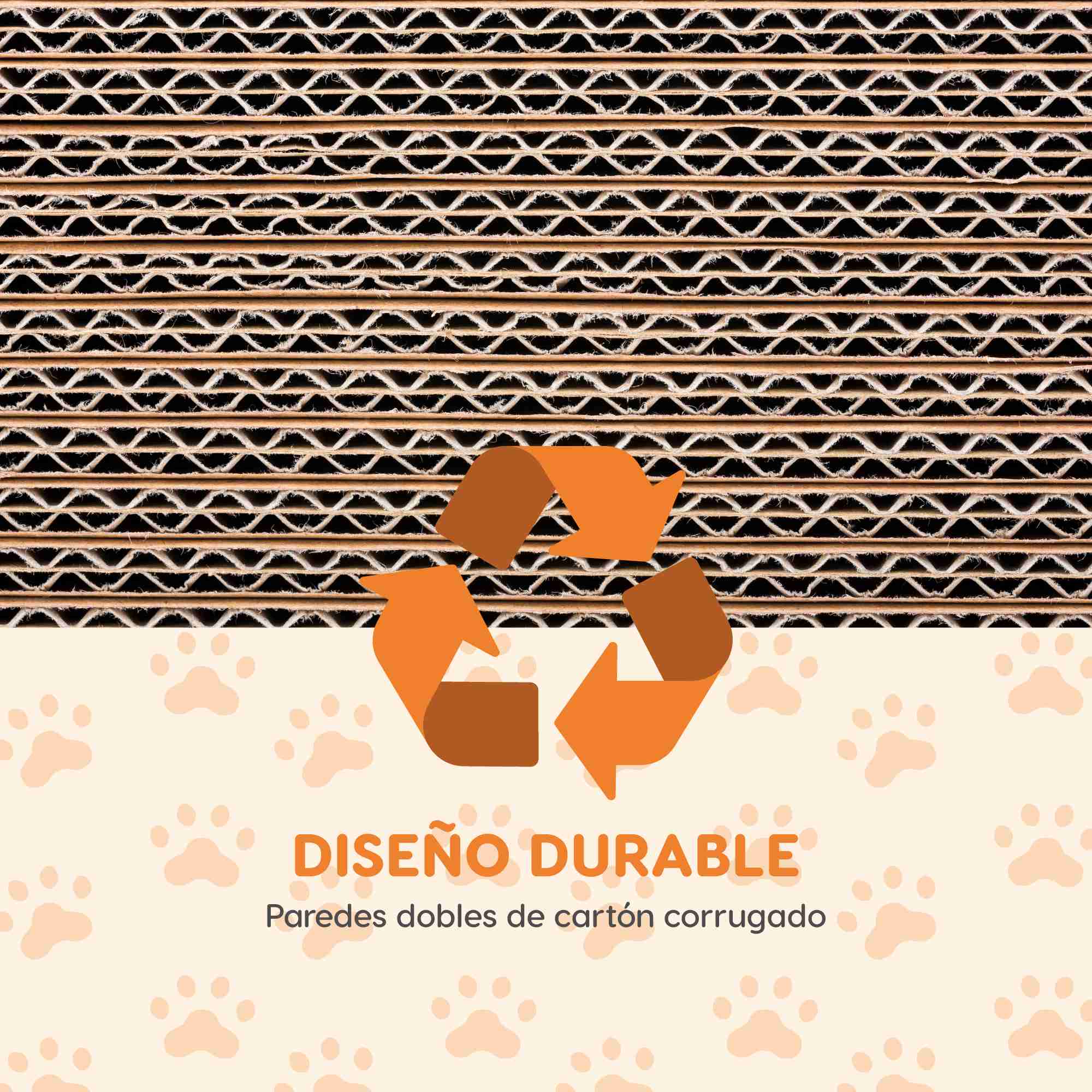 Casa de campo para gato con rascador 