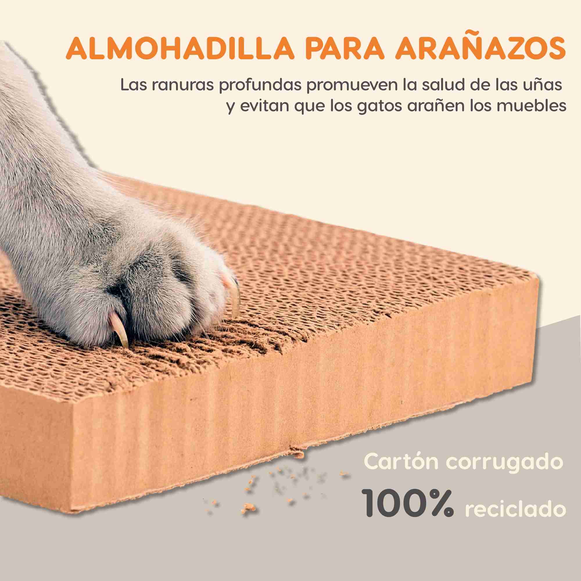 Casa de campo para gato con rascador 