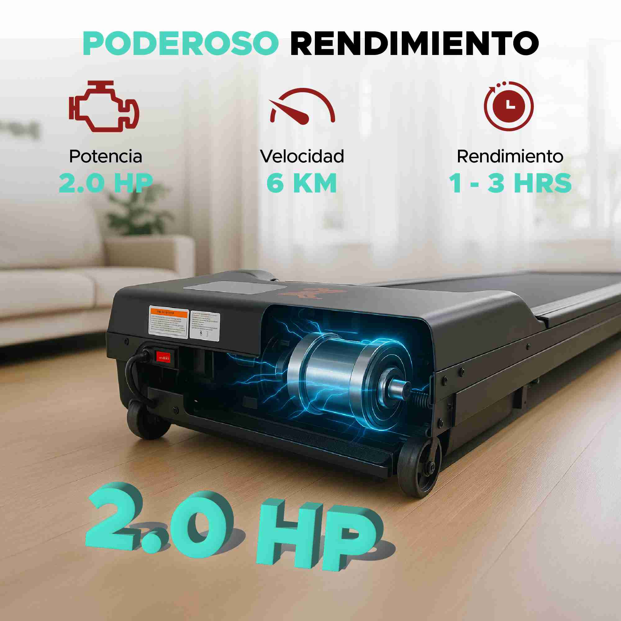 Caminadora Eléctrica 6km -negro