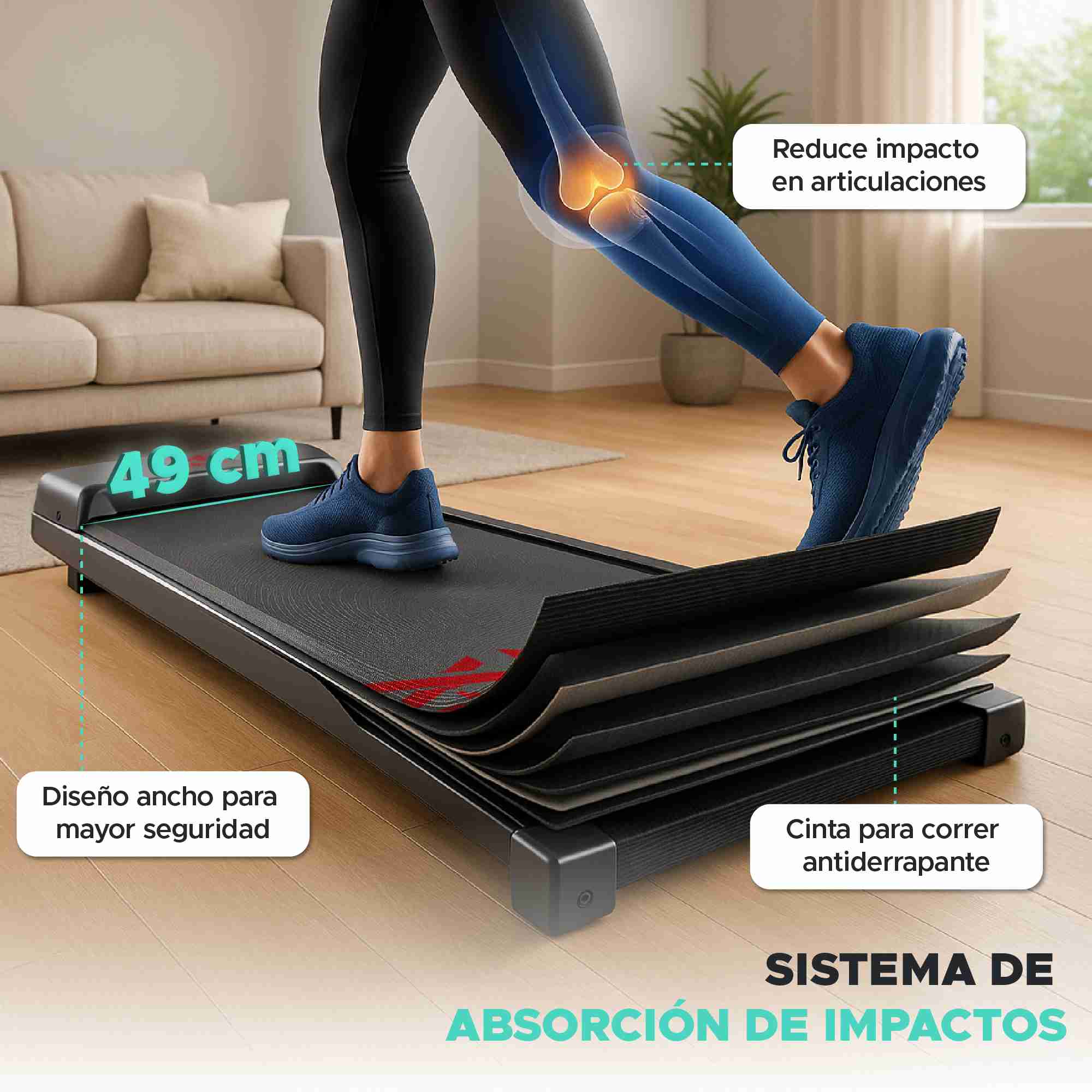 Caminadora Eléctrica 6km -negro