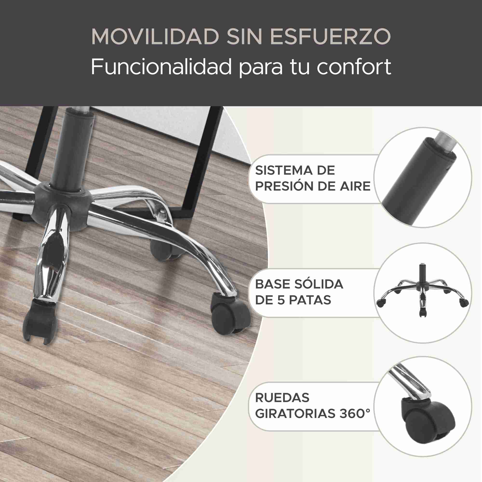 Silla De Oficina Vinipiel Sin Reposa pies