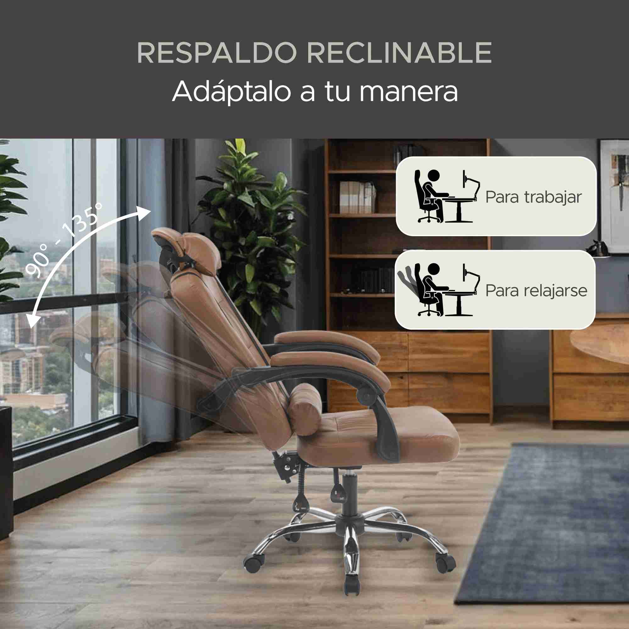 Silla De Oficina Vinipiel Sin Reposa pies