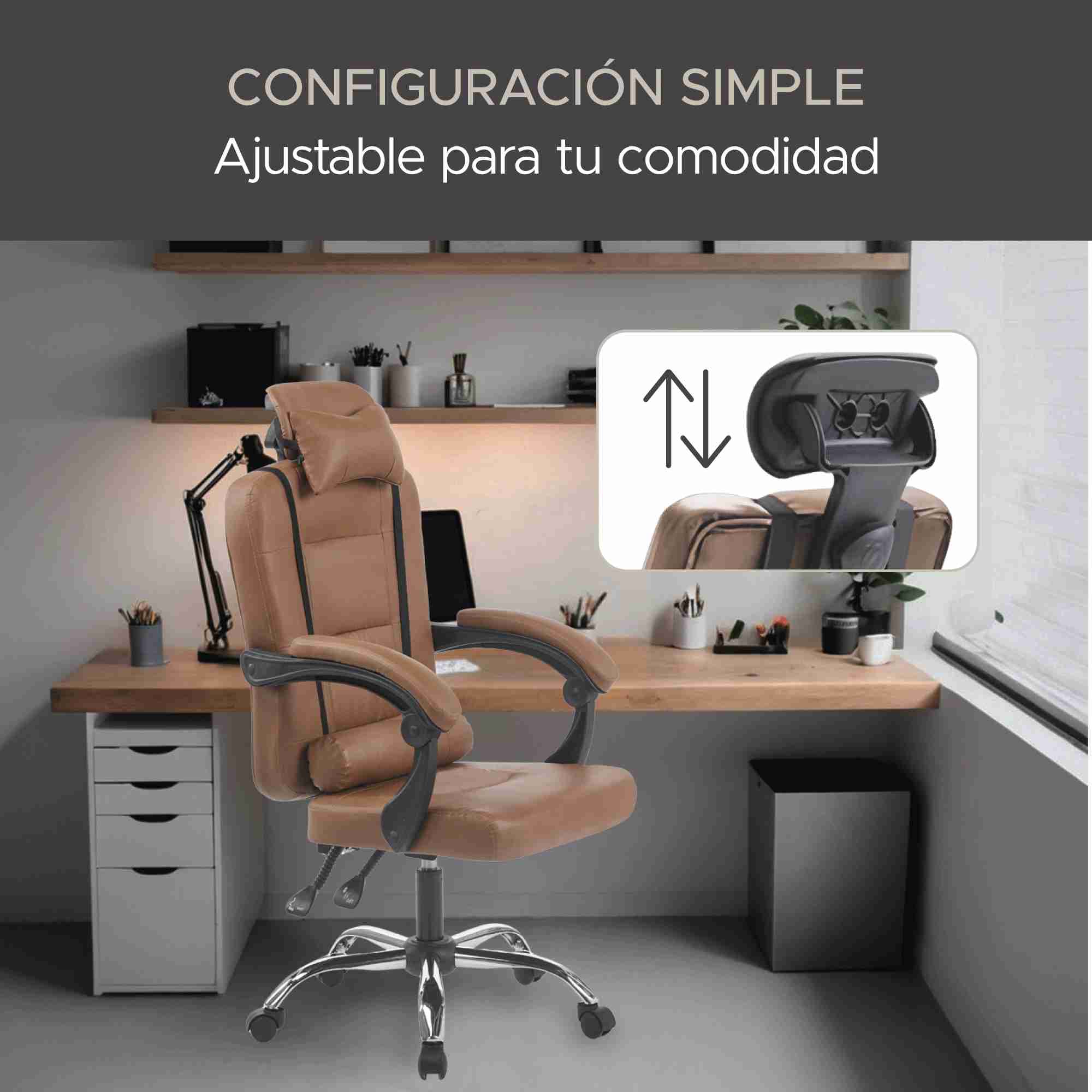 Silla De Oficina Vinipiel Sin Reposa pies
