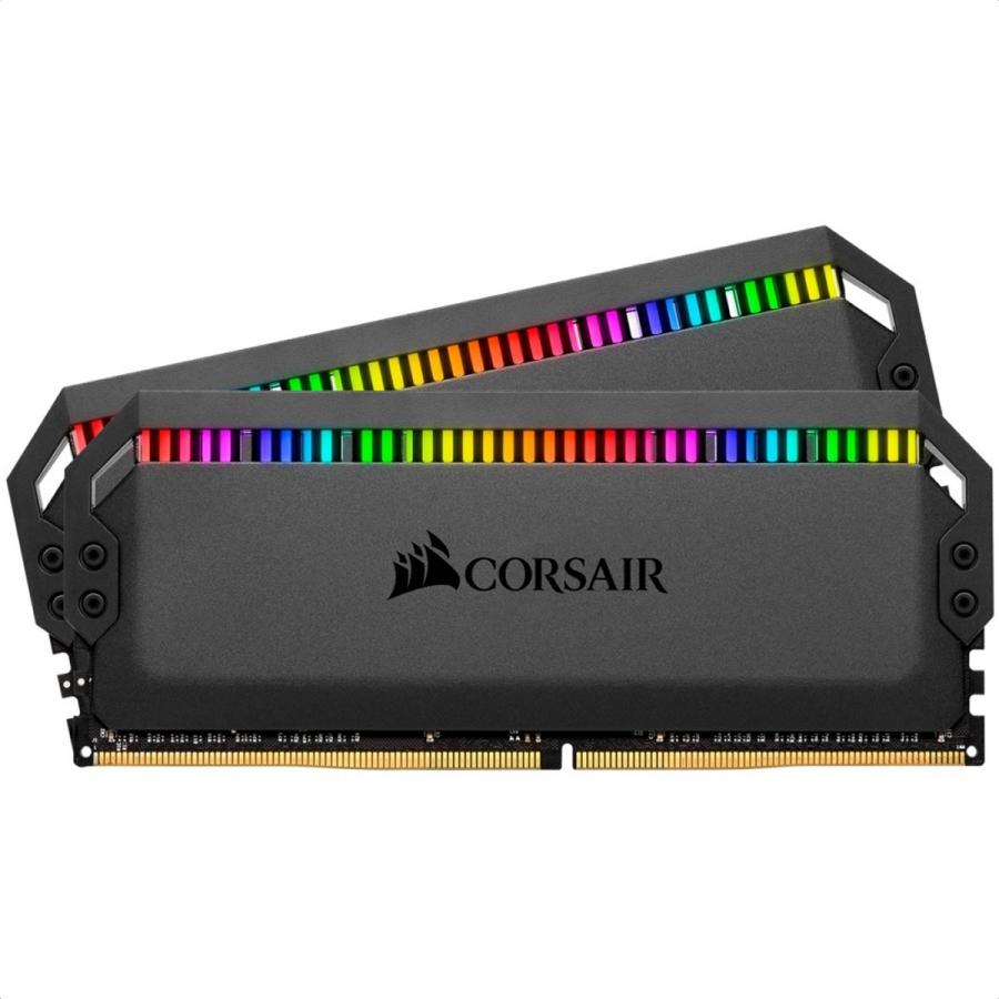 RAM CORSAIR DDR4 DOMINATOR PLATINUM 2X8 16GB 3200 NEGRO RGB CMT16GX4M2C3200C16