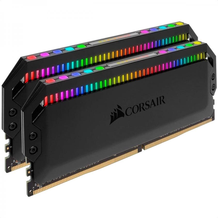 RAM CORSAIR DDR4 DOMINATOR PLATINUM 2X8 16GB 3200 NEGRO RGB CMT16GX4M2C3200C16