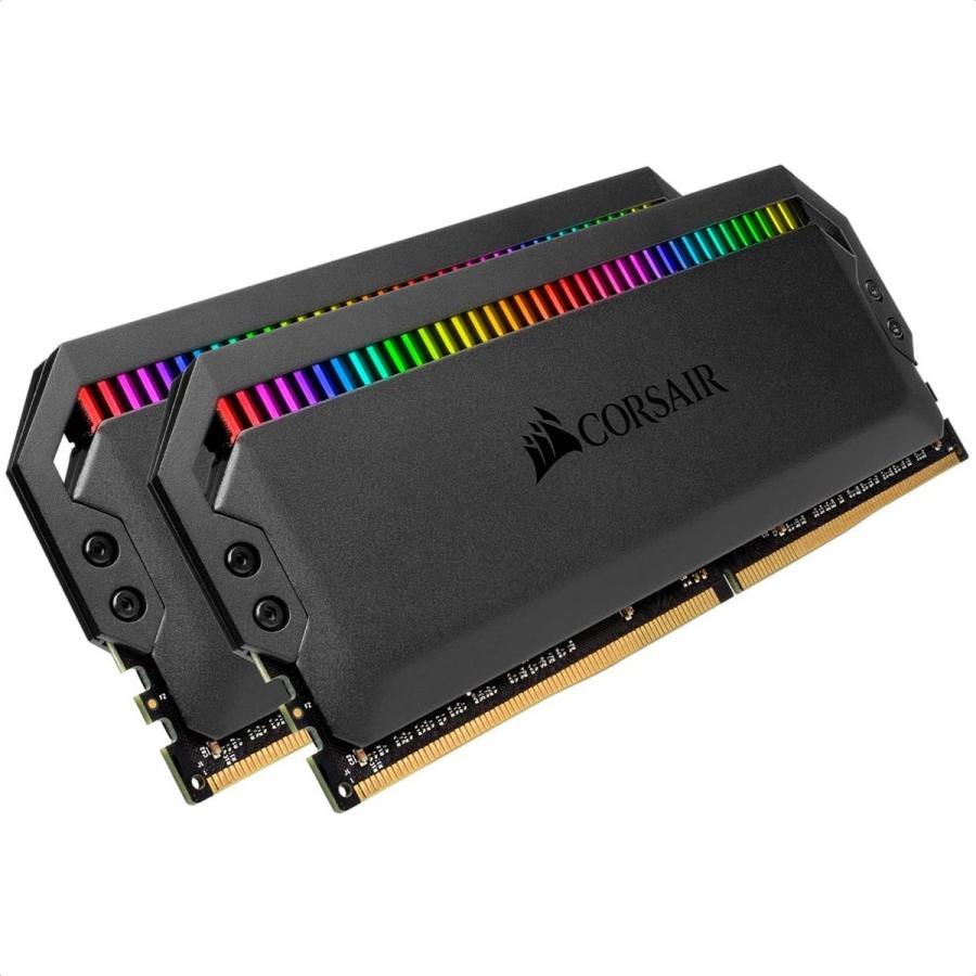 RAM CORSAIR DDR4 DOMINATOR PLATINUM 2X8 16GB 3200 NEGRO RGB CMT16GX4M2C3200C16