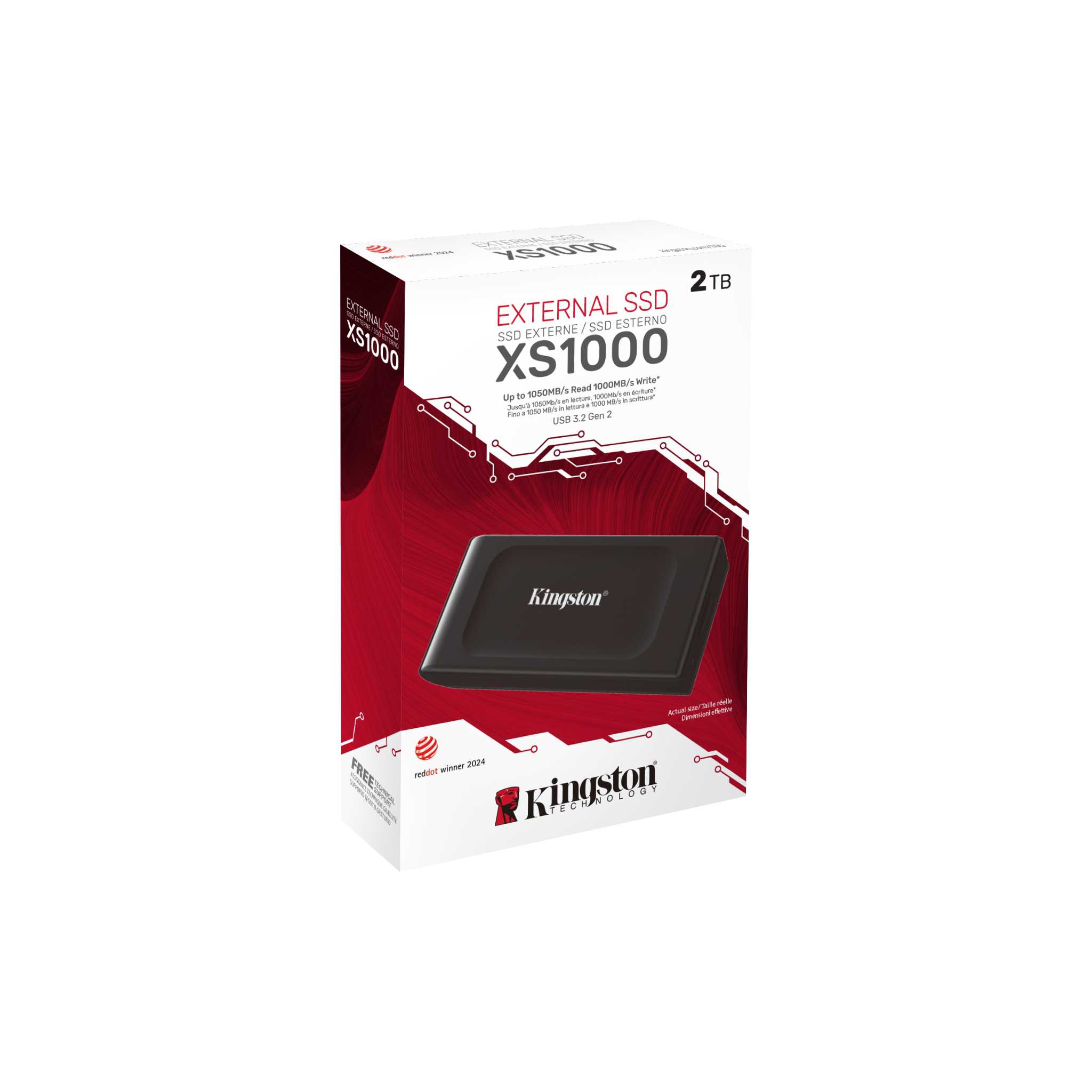 SSD EXTERNO KINGSTON XS1000 2TB USB-C NEGRO/PLATA SXS1000/2000G